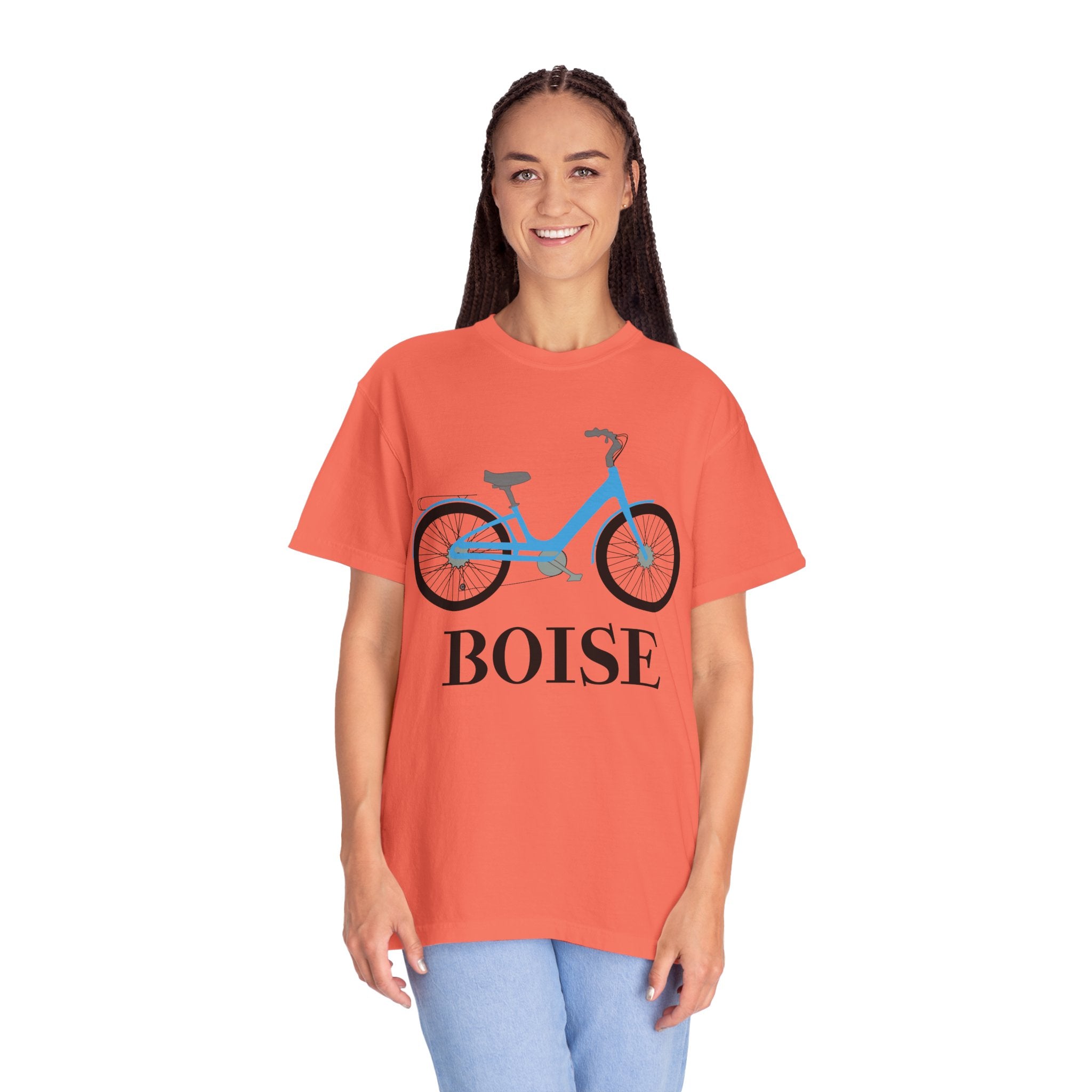 Boise Bicycle T-Shirt, Casual Bike Apparel, Gift for Cycling Enthusiasts, Comfortable Summer Tee, Unisex Graphic T-Shirt