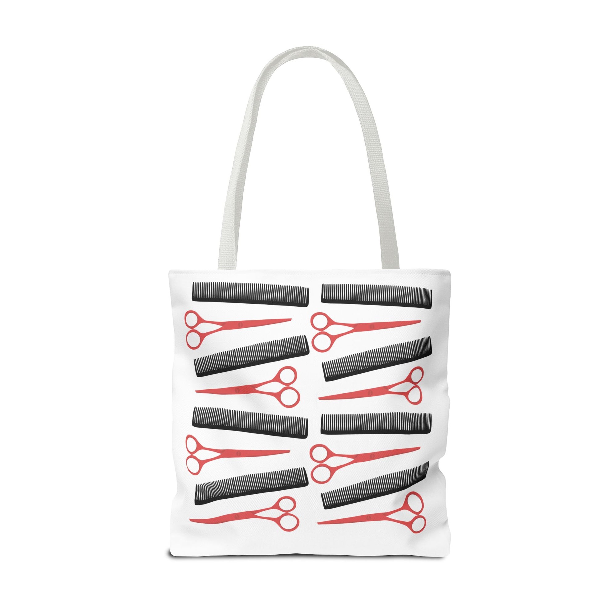 Hair Stylist Scissors & Comb Pattern Tote Bag — Salon Tools All-Over Print
