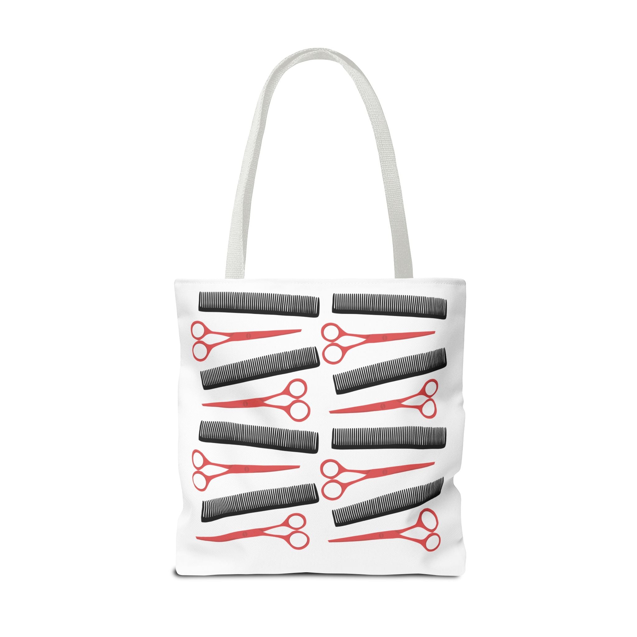 Hair Stylist Scissors & Comb Pattern Tote Bag — Salon Tools All-Over Print