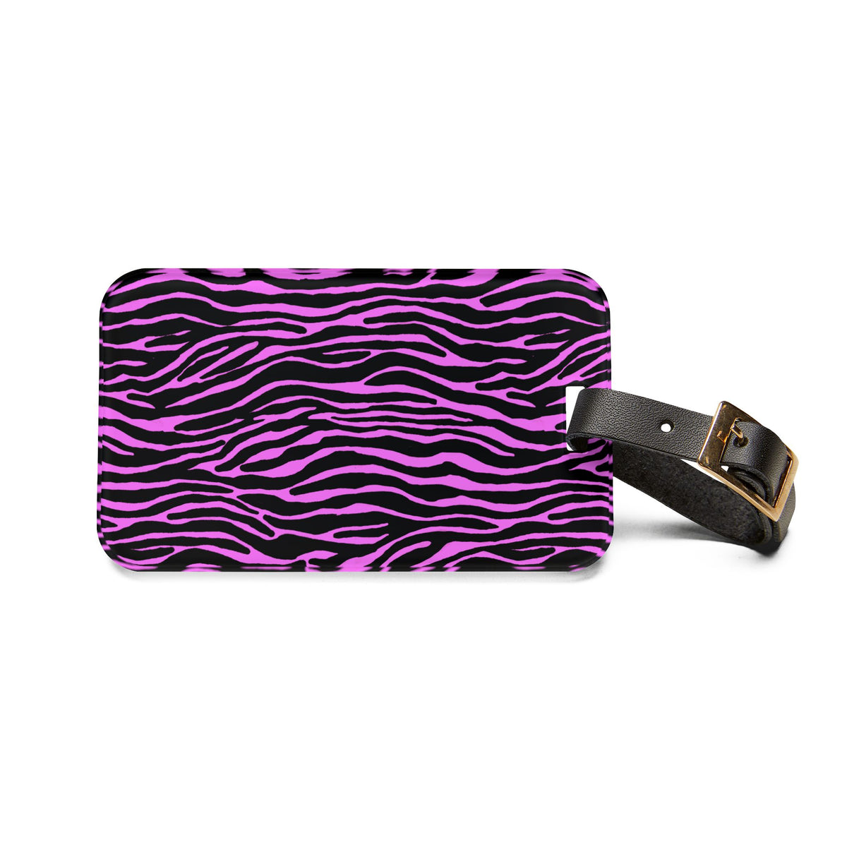 Purple Zebra Luggage Tag - Vibrant Animal Print Travel ID