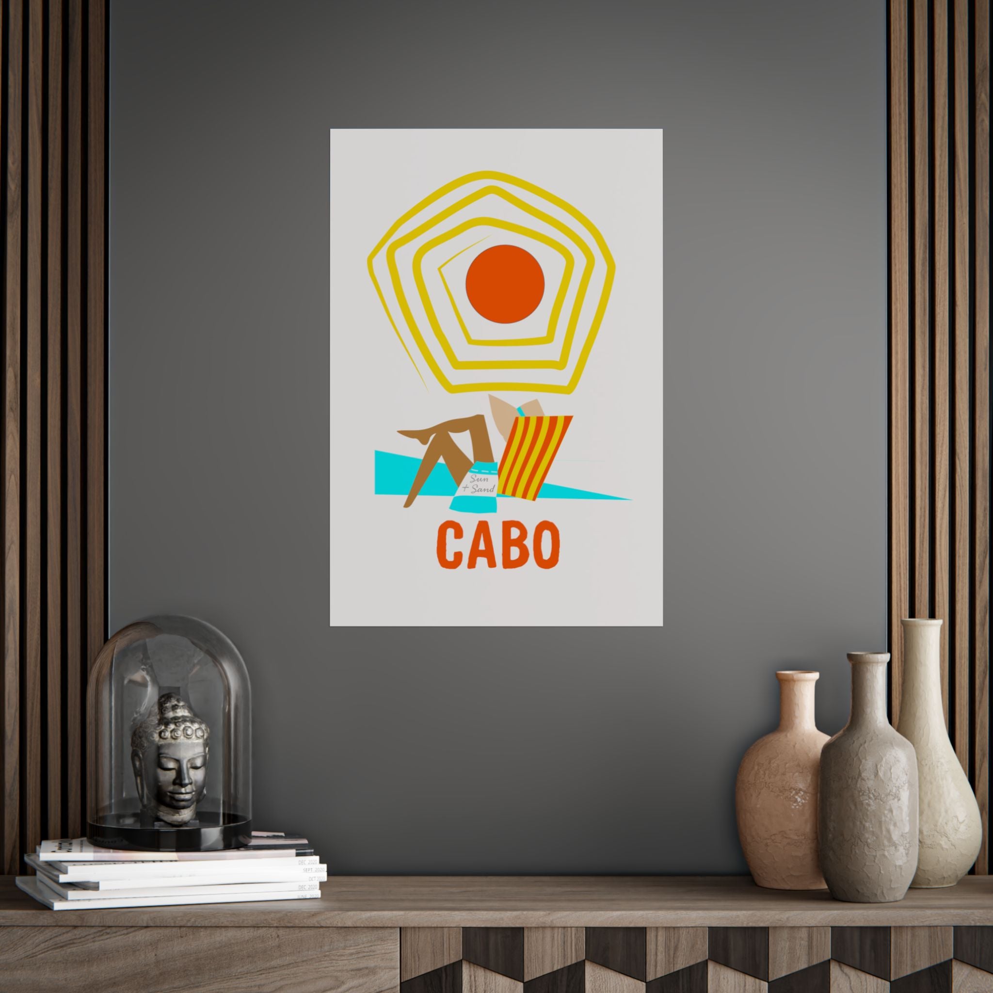Cabo Beach Poster Art, Unframed Travel Decor, Summer Vibes Wall Art, Home Decoration Gift, Coastal Living Inspiration
