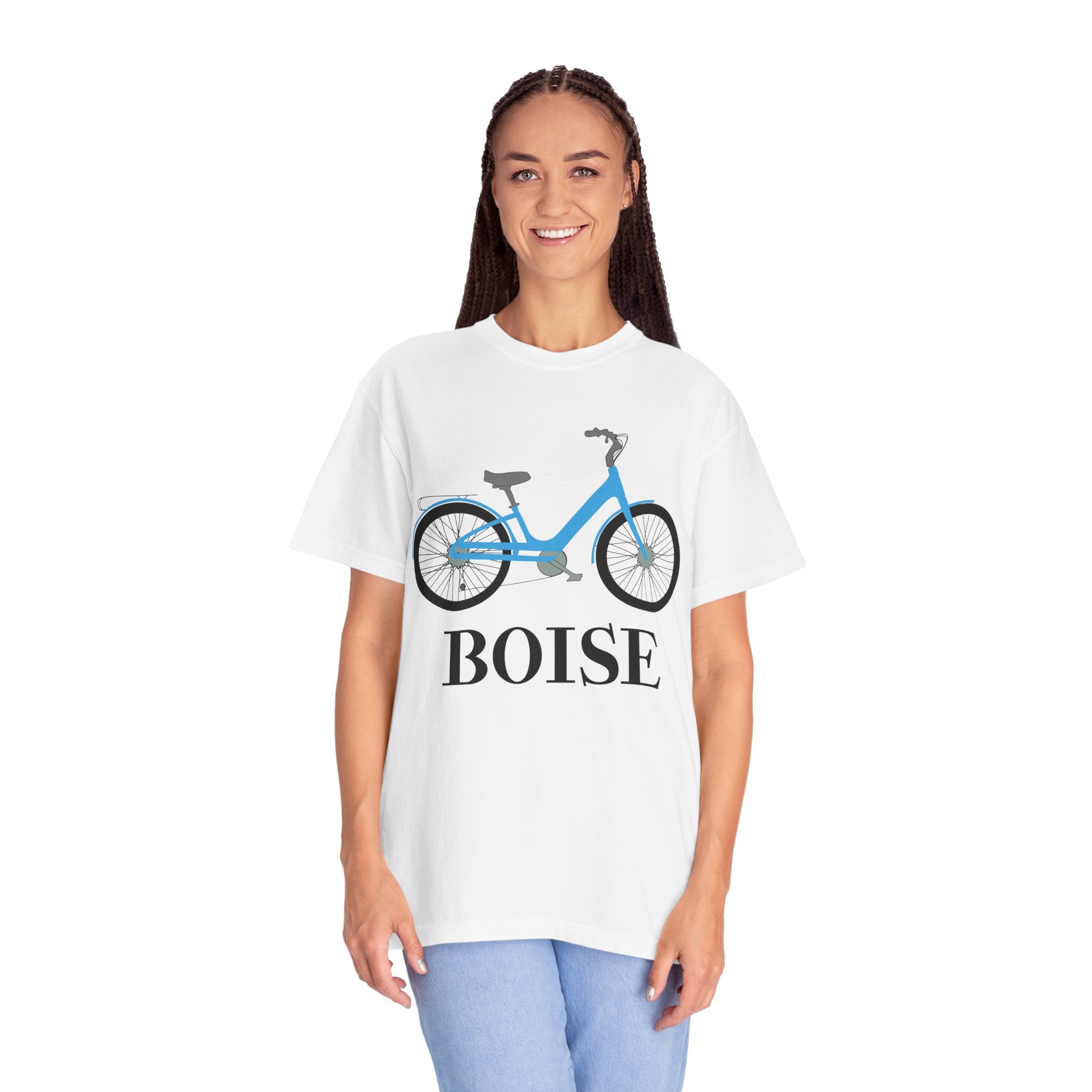 Boise Bicycle T-Shirt, Casual Bike Apparel, Gift for Cycling Enthusiasts, Comfortable Summer Tee, Unisex Graphic T-Shirt