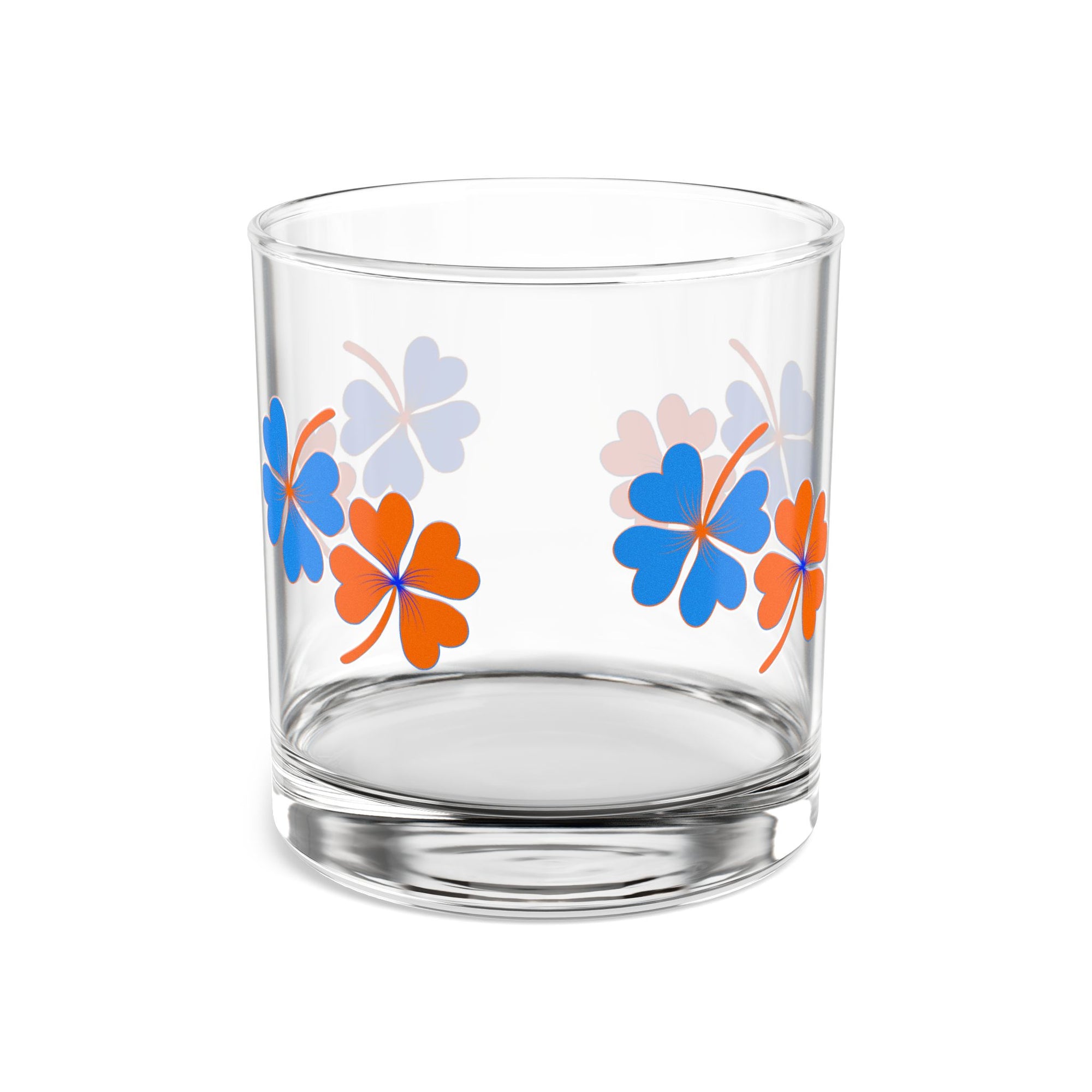 Broncos Lucky Blue & Orange Game Day Glass