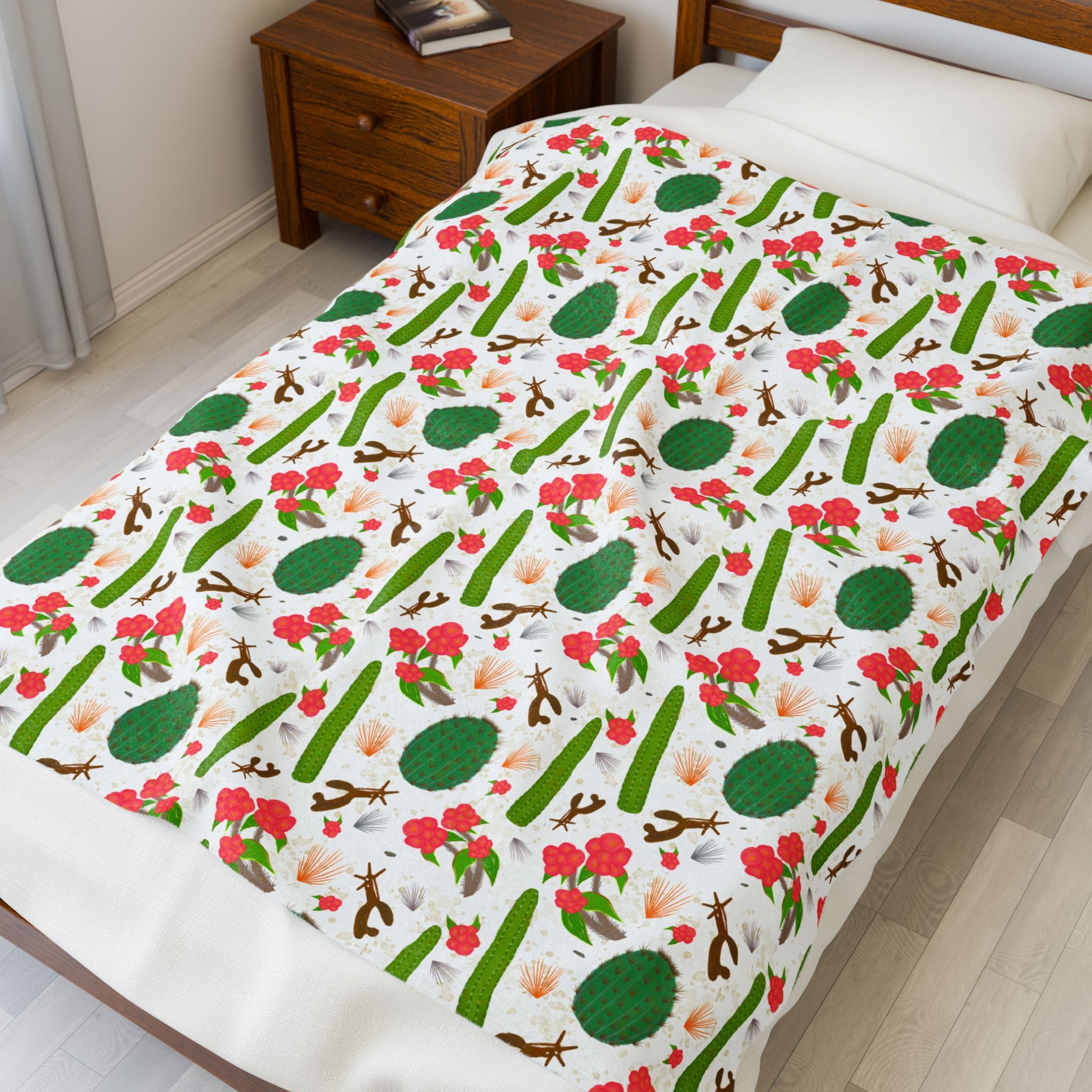 Prickly Paradise Cactus Throw for Home & Gifts