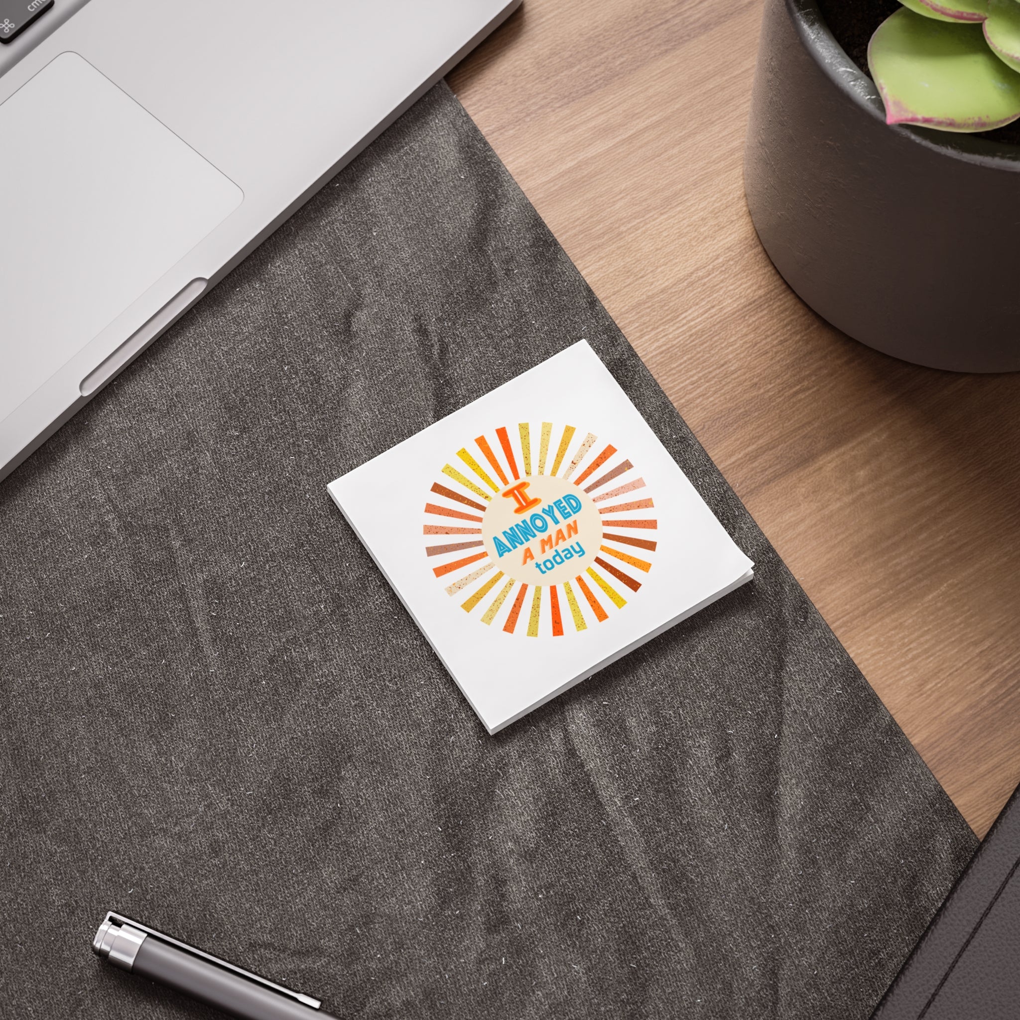 I’m Annoyed a Man Today Post-it Note Pad — Funny Retro Office Sticky Notes