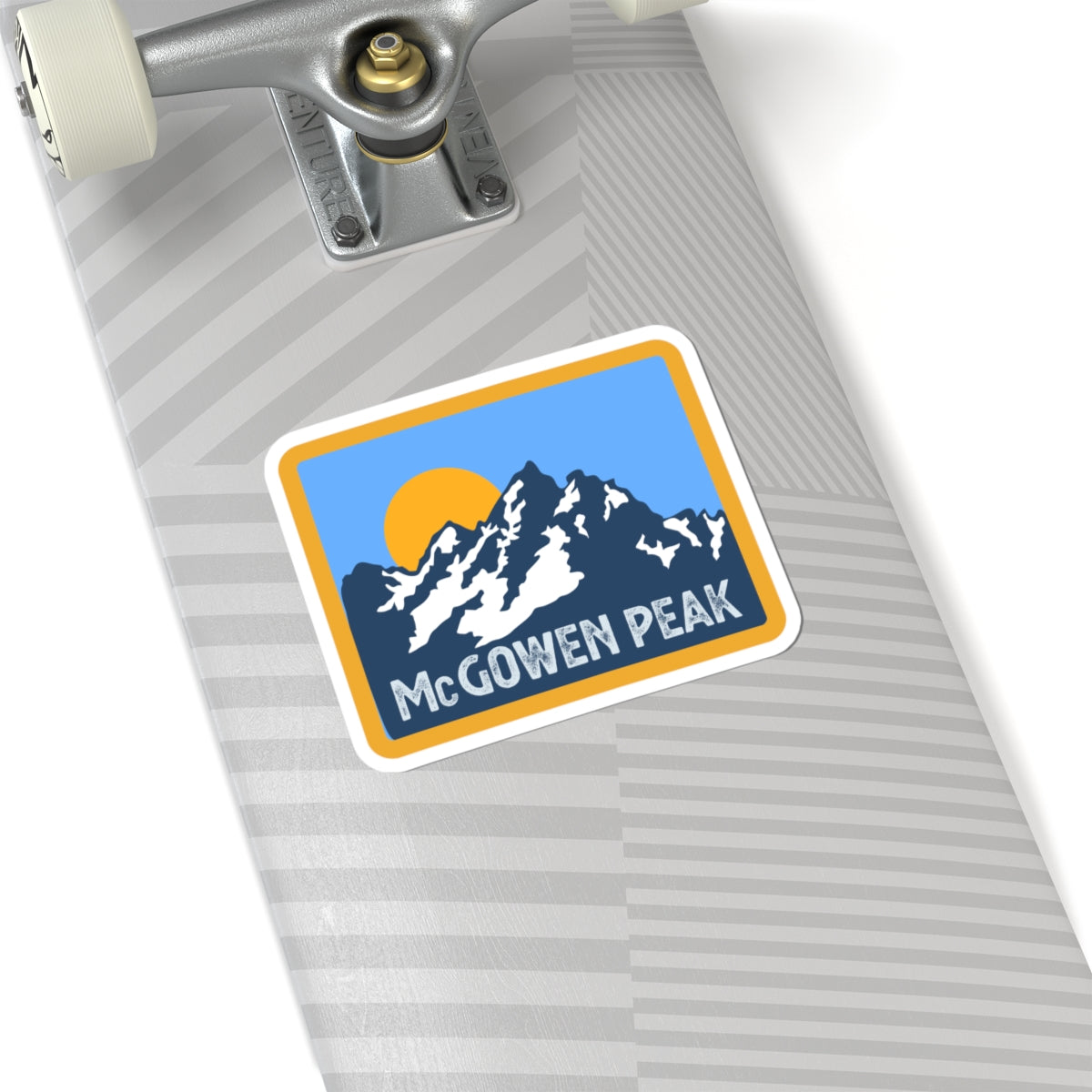 McGowen Peak Mountain Sticker — Sunset Peak Kiss-Cut Decal