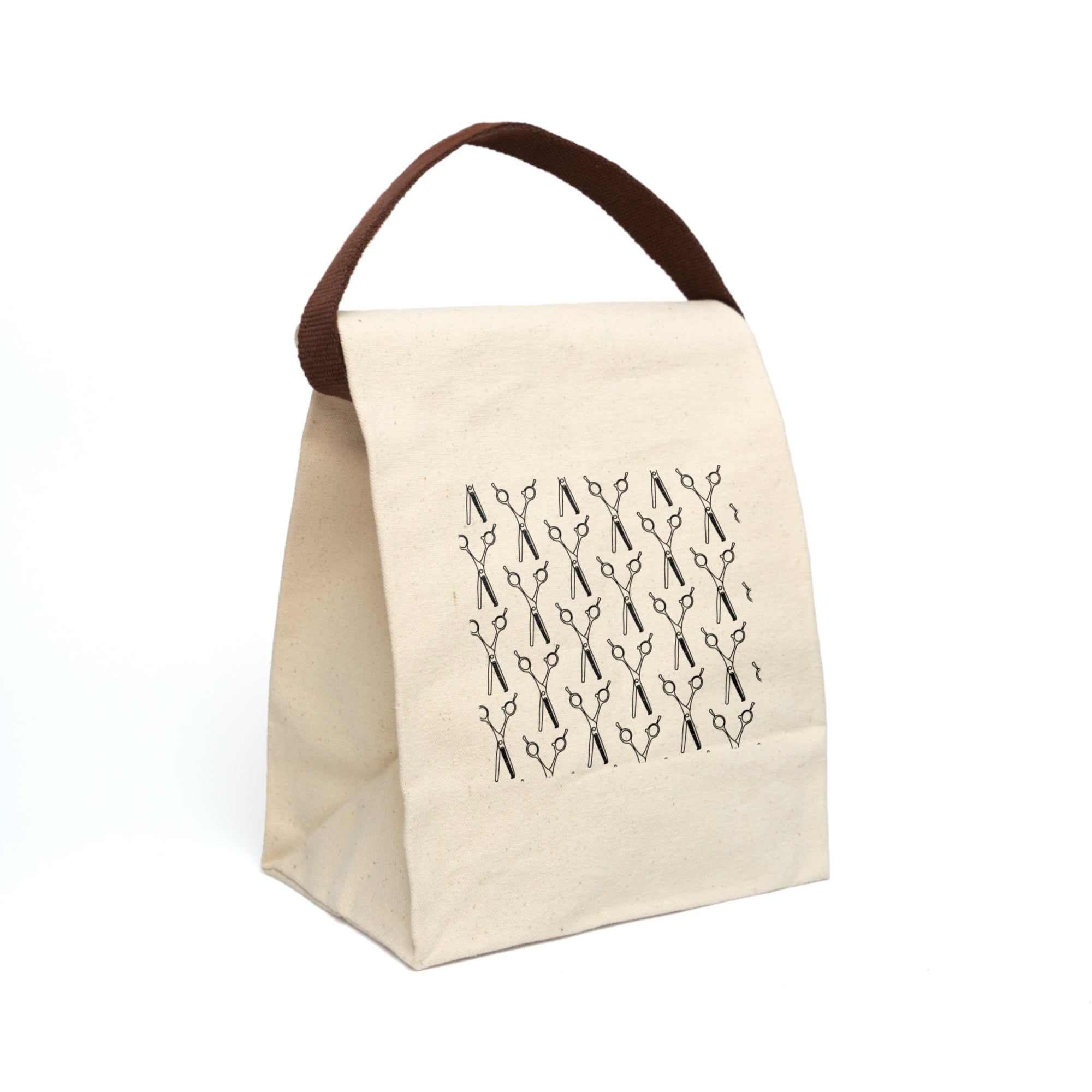 Shears Pattern Canvas Lunch Bag