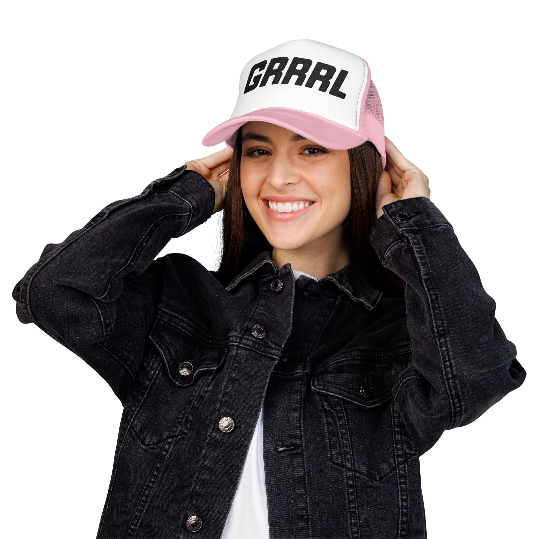 Grrrl Embroidered Trucker Hat – Bold Feminist Foam Cap