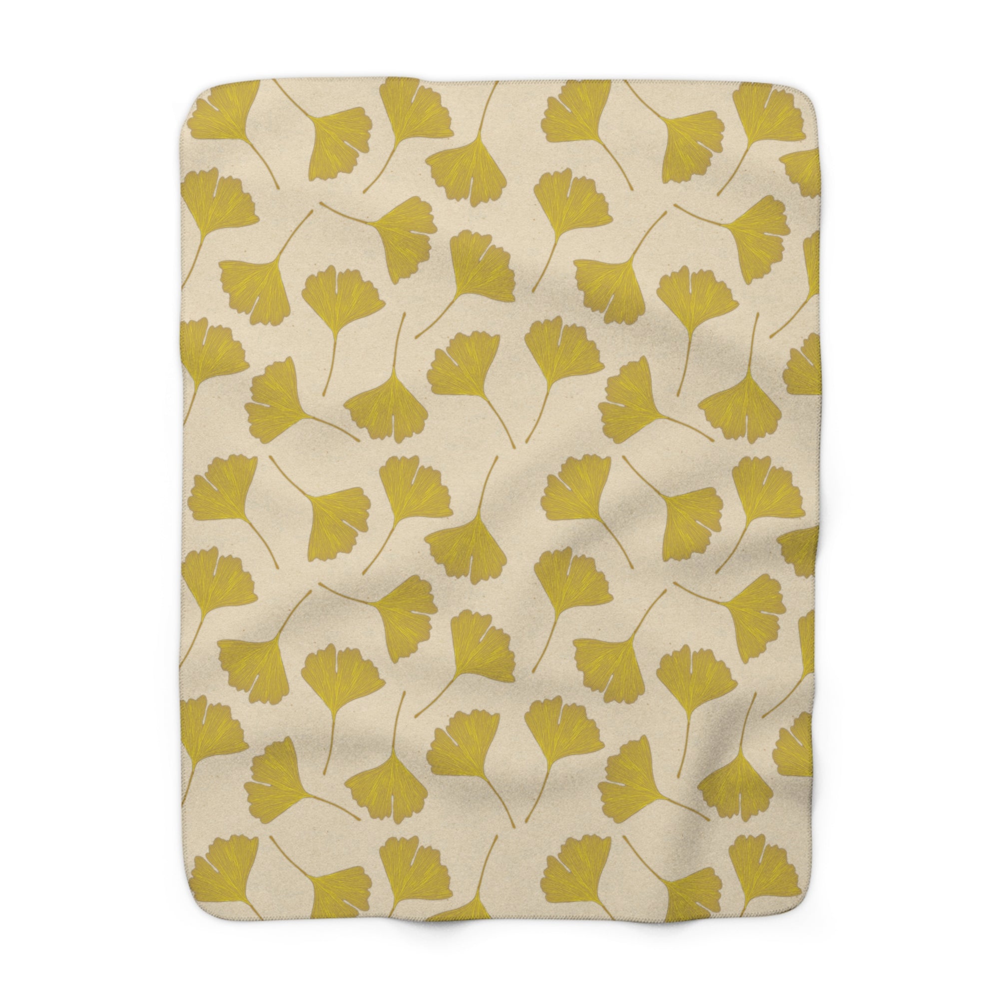 Ginkgo Leaf Sherpa Blanket