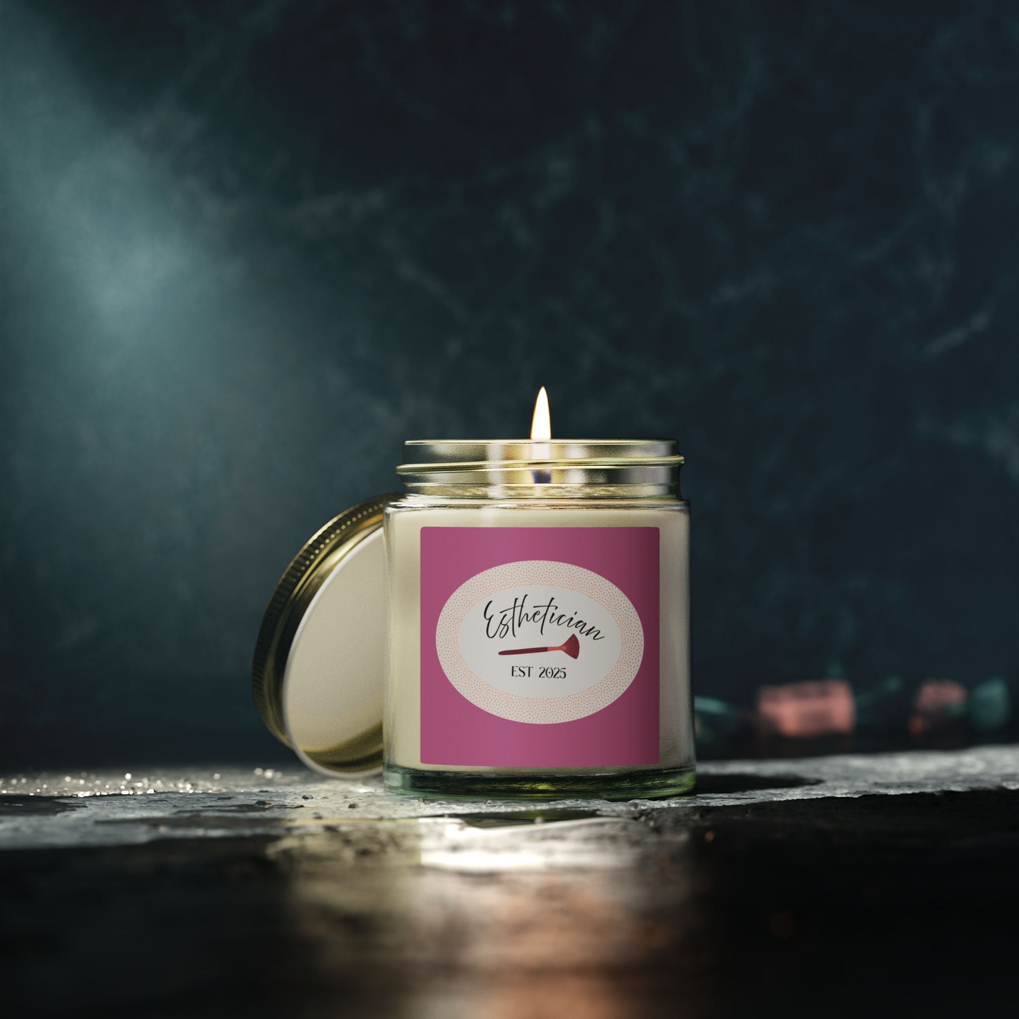 Esthetician Scented Candles, Coconut Apricot Wax (4oz, 9oz)