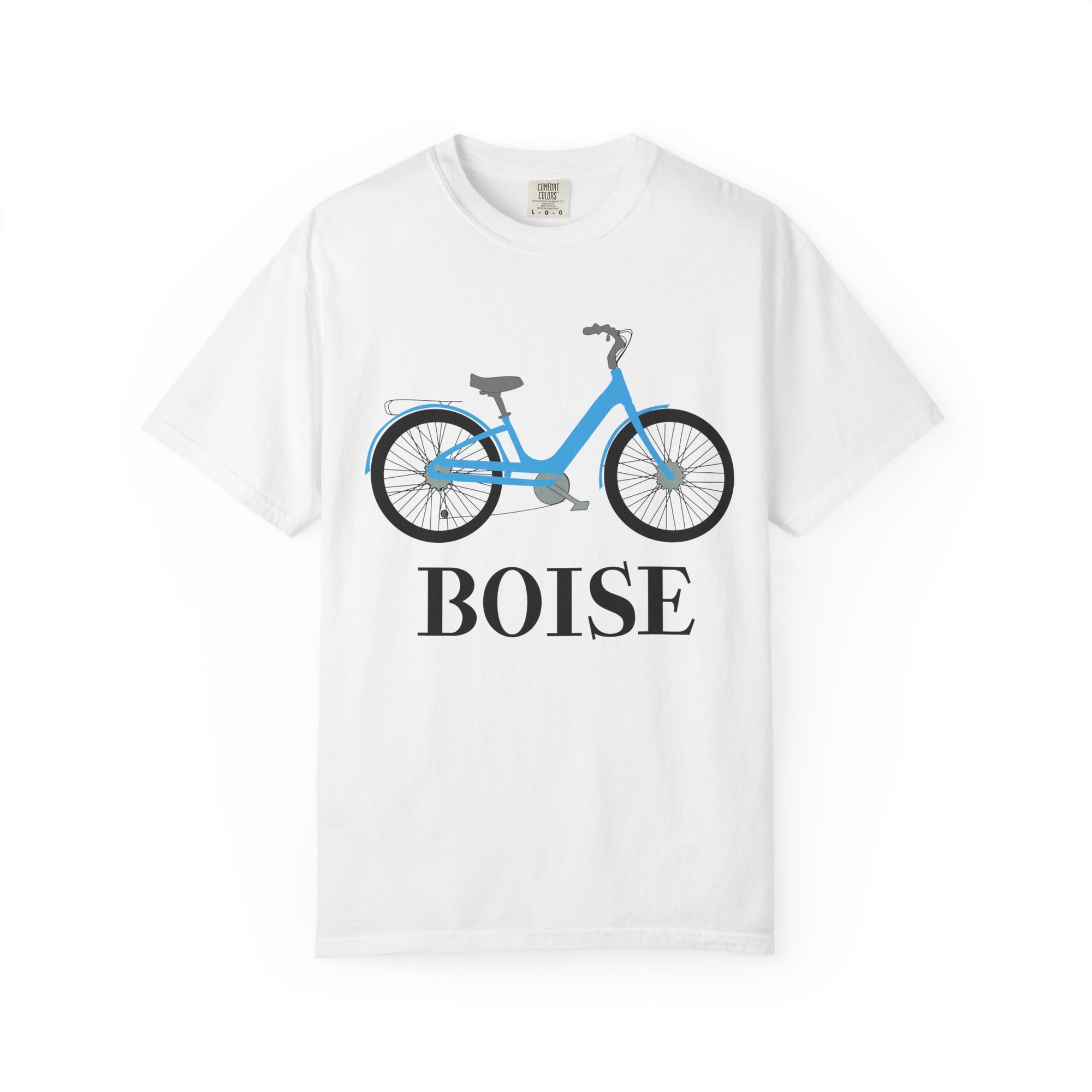 Boise Bicycle T-Shirt, Casual Bike Apparel, Gift for Cycling Enthusiasts, Comfortable Summer Tee, Unisex Graphic T-Shirt