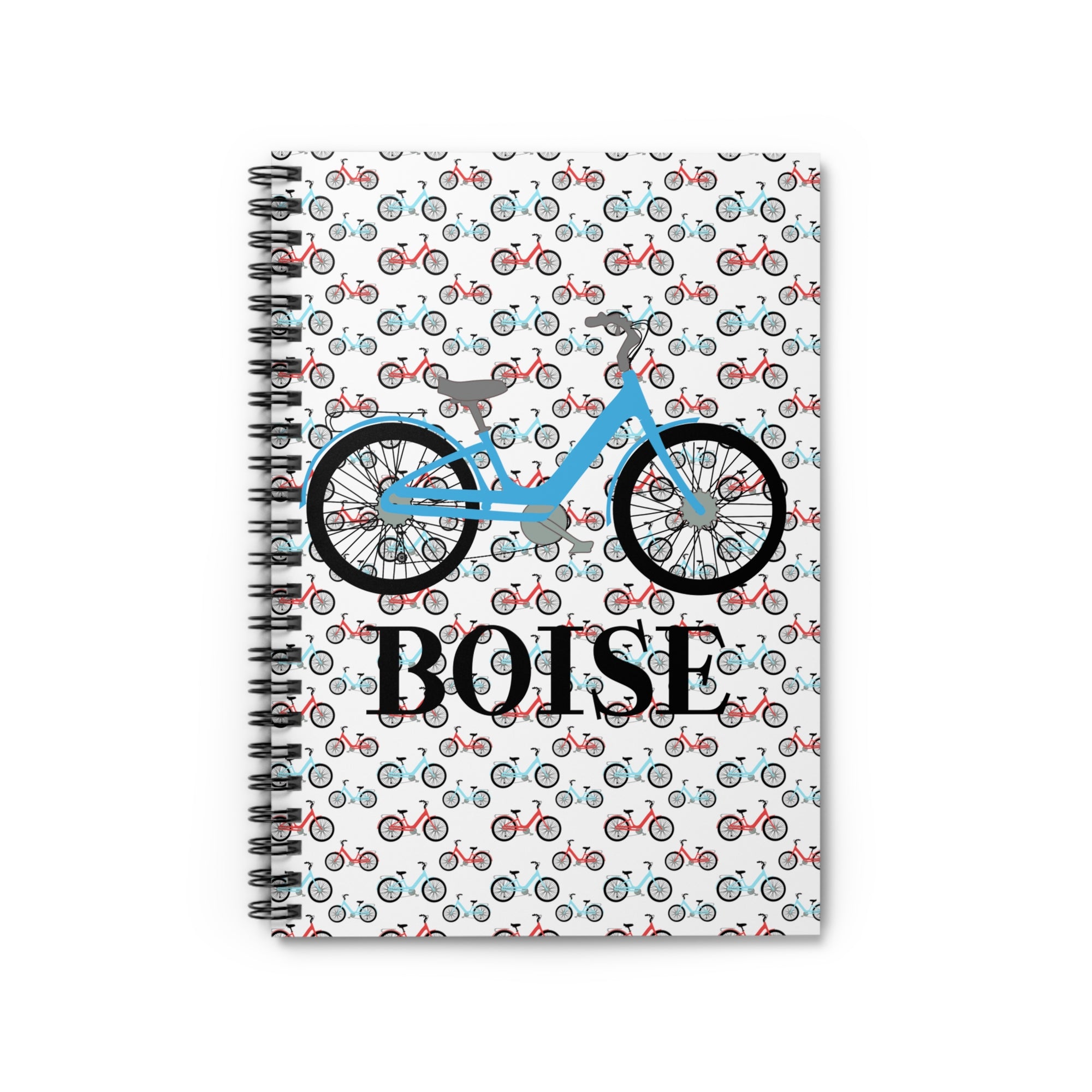 Boise Bicycle Spiral Notebook - Perfect for Cyclists, Gift for Bike Lovers, Travel Journal, Office Notepad, School Supplies