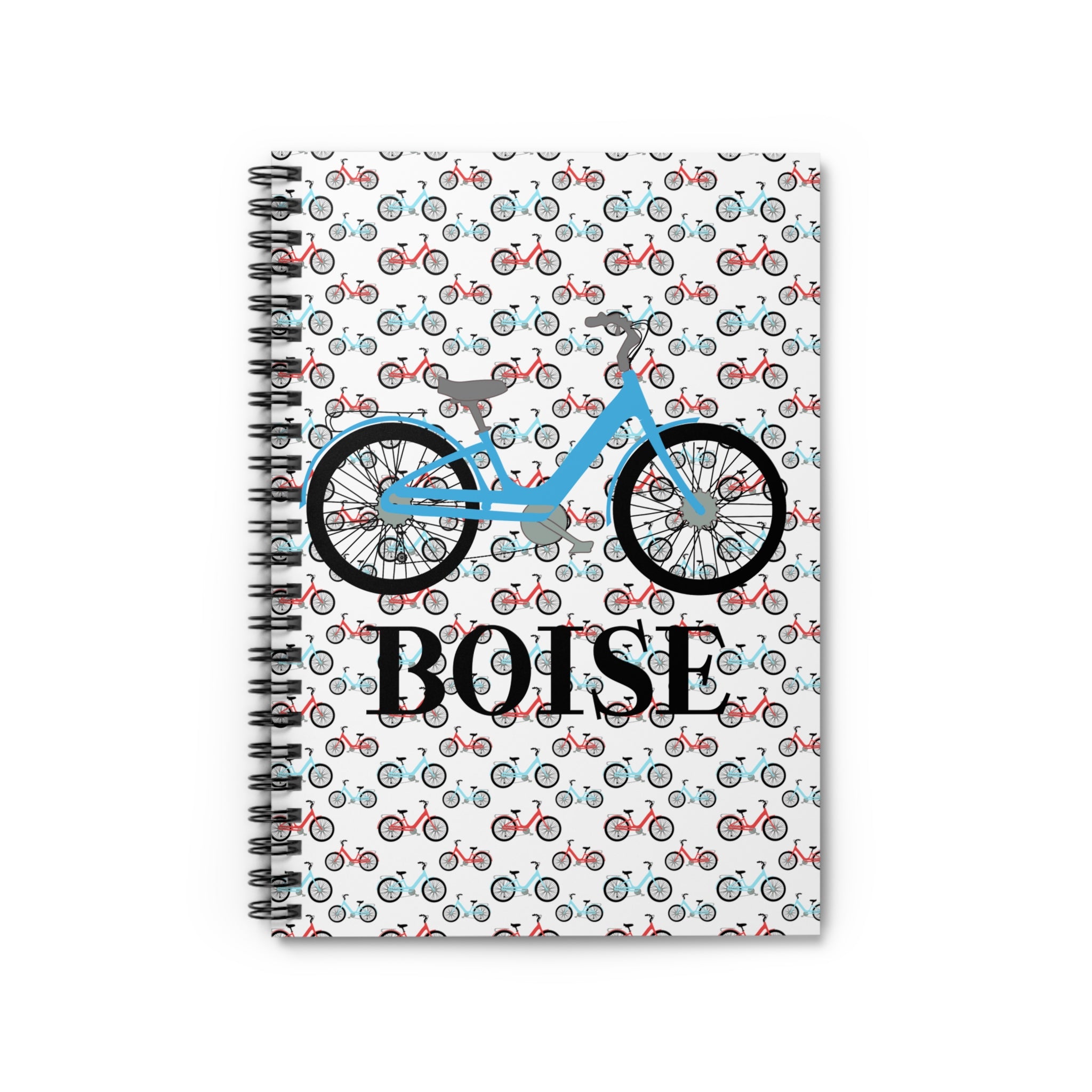 Boise Bicycle Spiral Notebook - Perfect for Cyclists, Gift for Bike Lovers, Travel Journal, Office Notepad, School Supplies