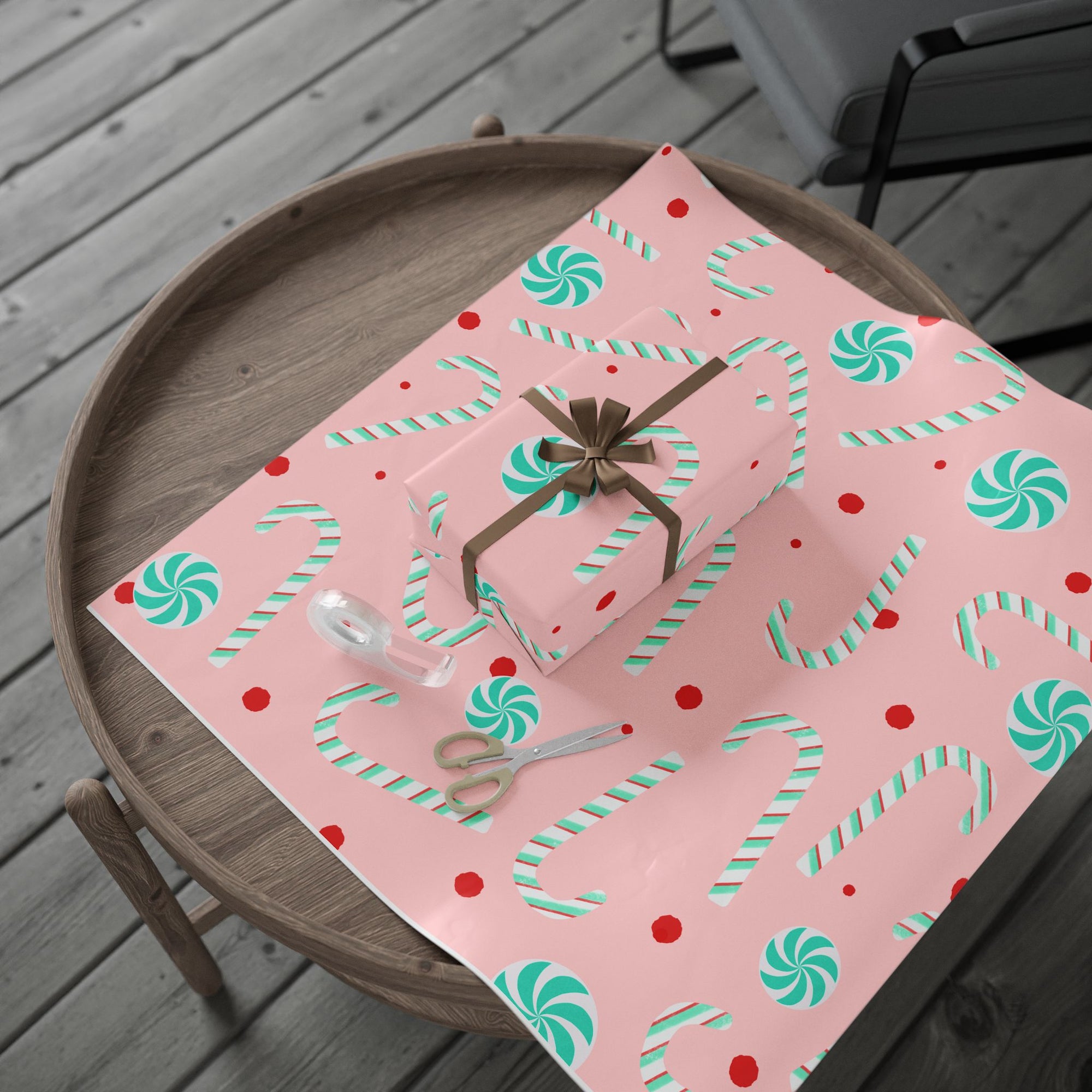 Retro Peppermint Wrapping Paper
