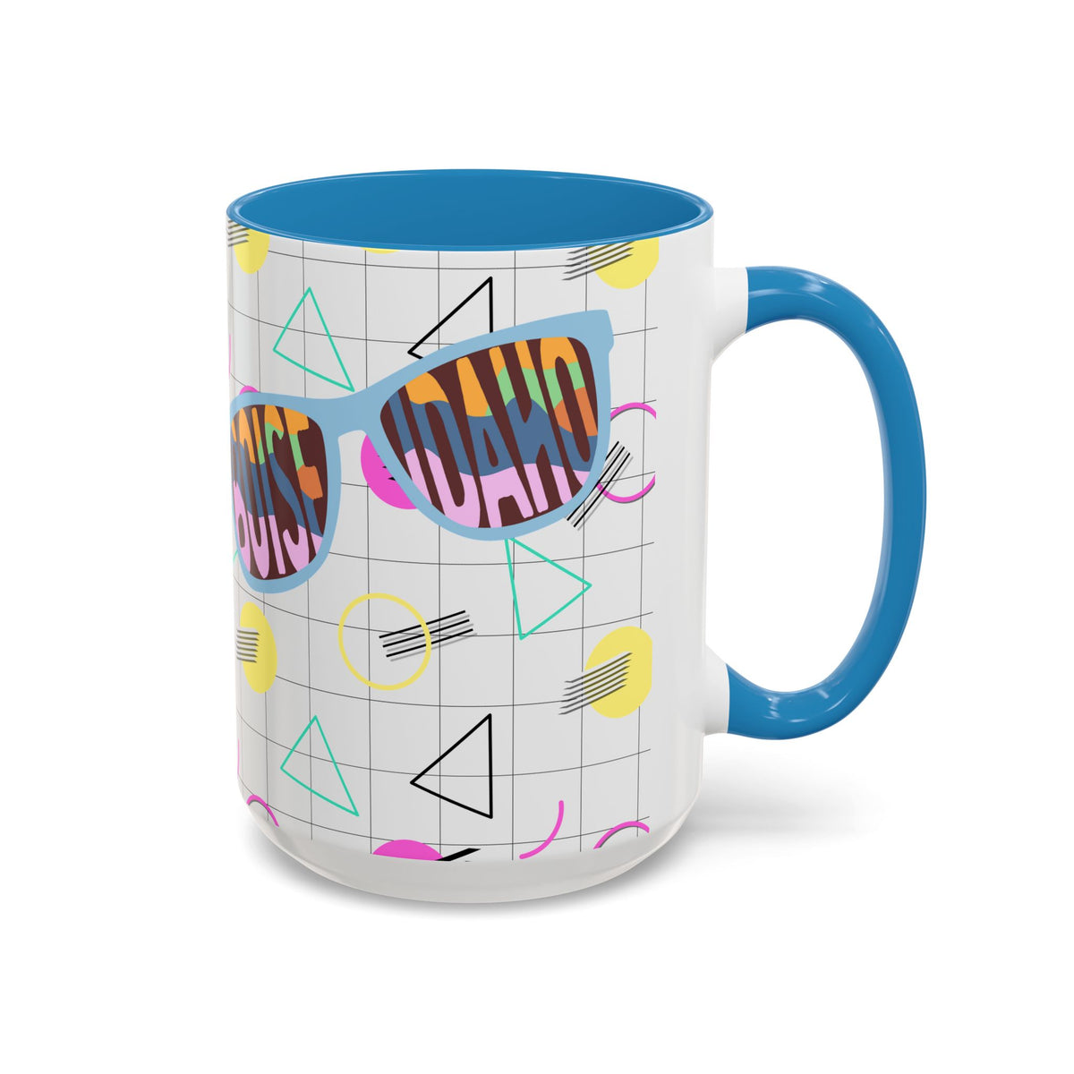 Boise Idaho Retro Sunglasses Accent Coffee Mug – 80's Retro State Pride 11/15oz