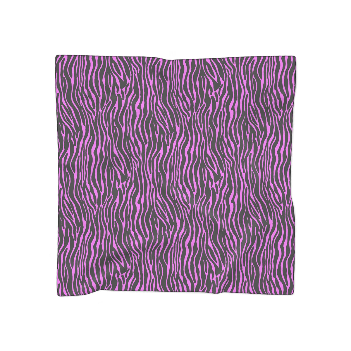 Zebra Stripe Scarf — Pink & Black Animal Print Polyester Scarf