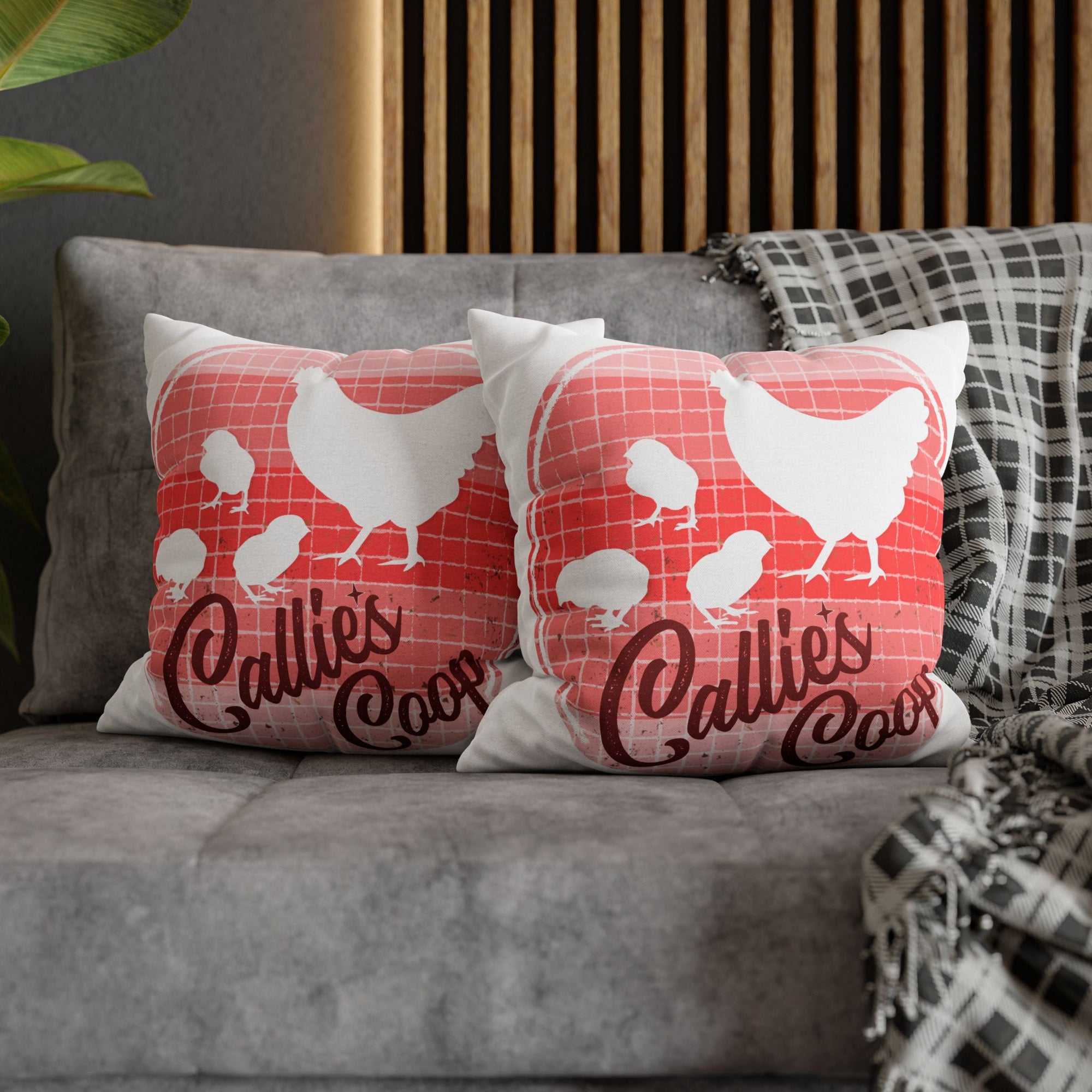 Callie's Coop Chicken Mom , Custom Pillow Case