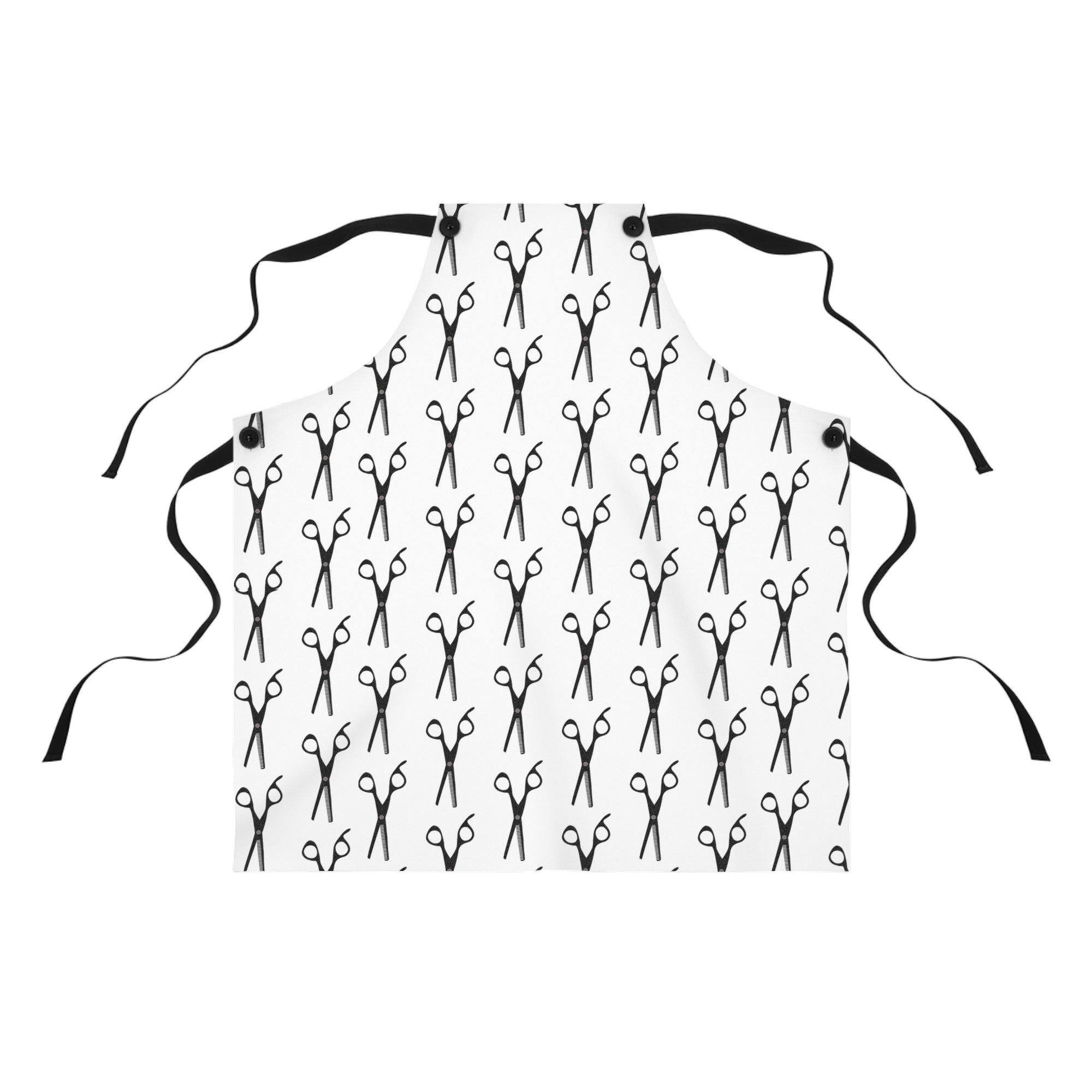 Black Scissors Pattern Apron | Stylist Apron, Crafting Apron
