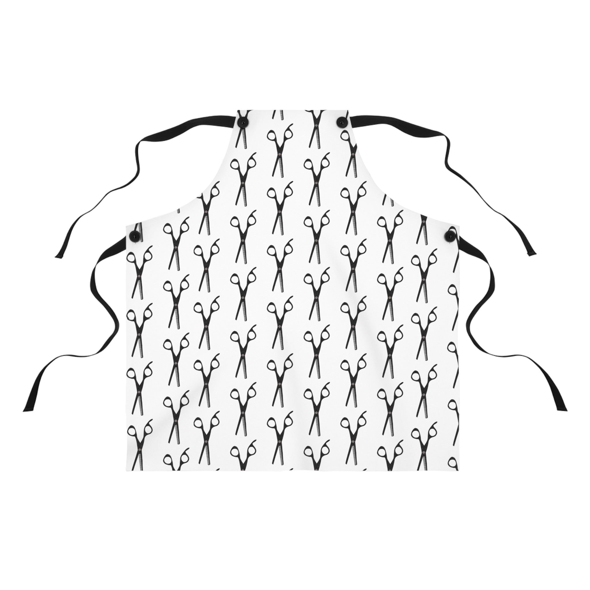 Black Scissors Pattern Apron | Stylist Apron, Crafting Apron