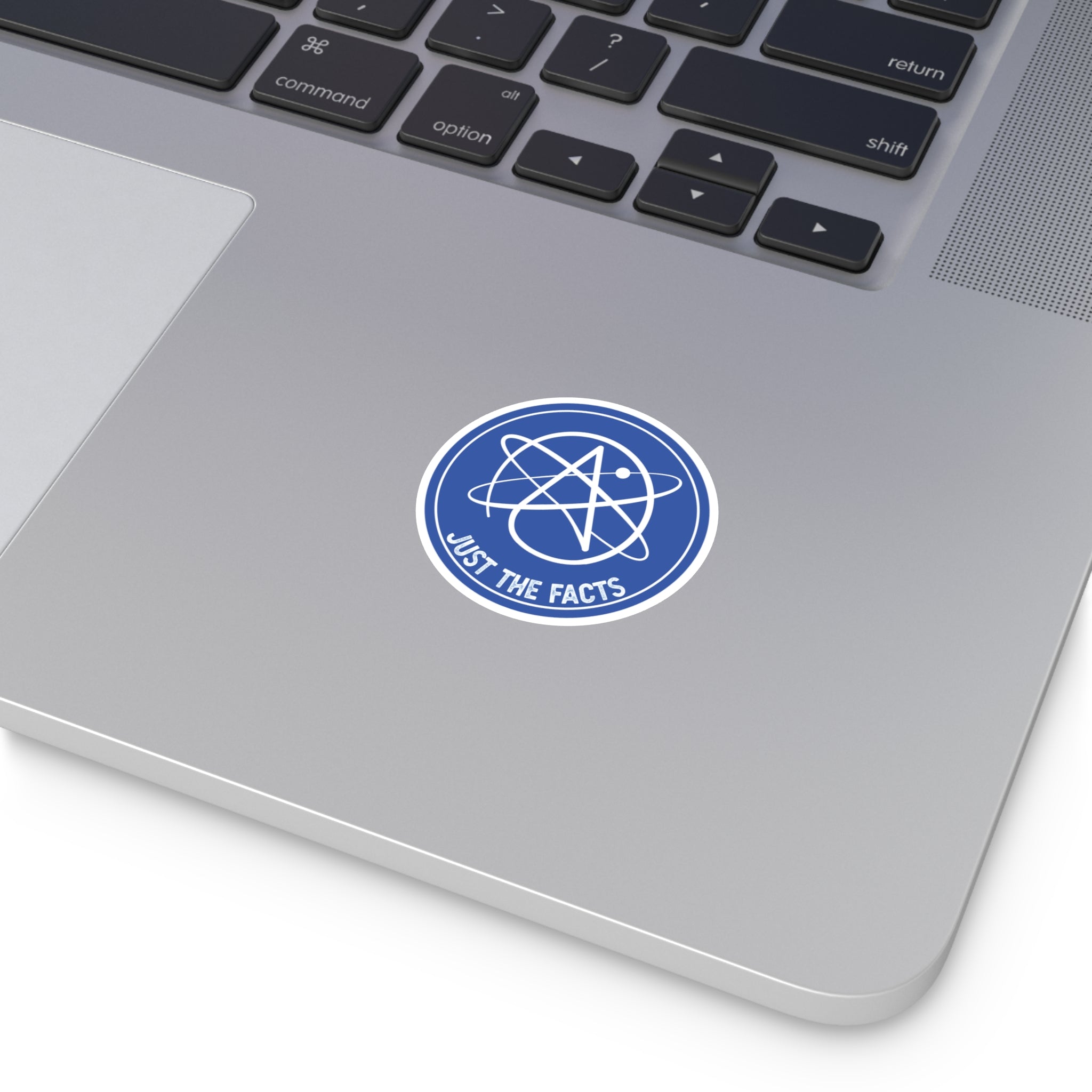 Atheist Just the Facts Sticker, Science Atom Decal