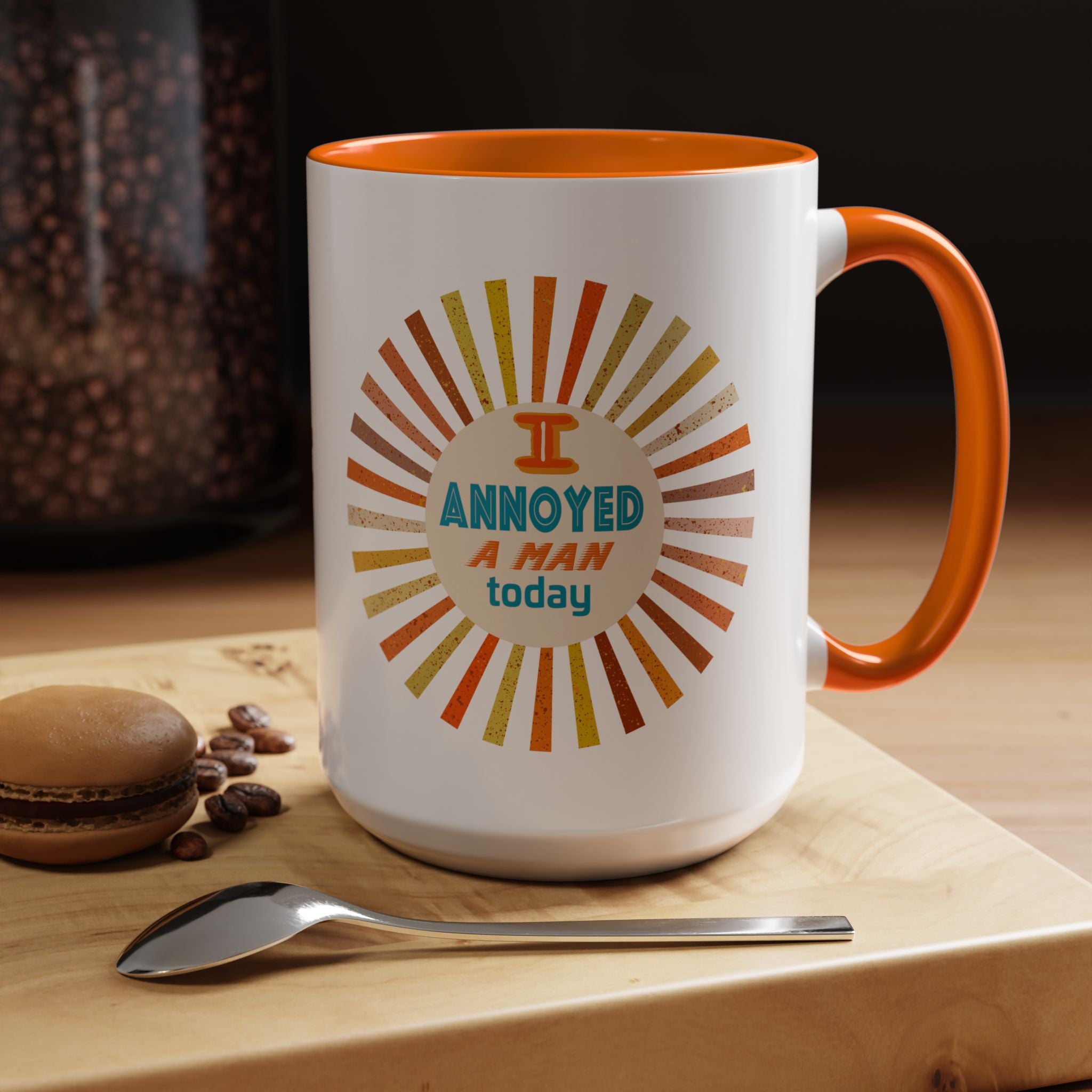 I Annoyed a Man Today, Retro Sunburst Coffee Mug
