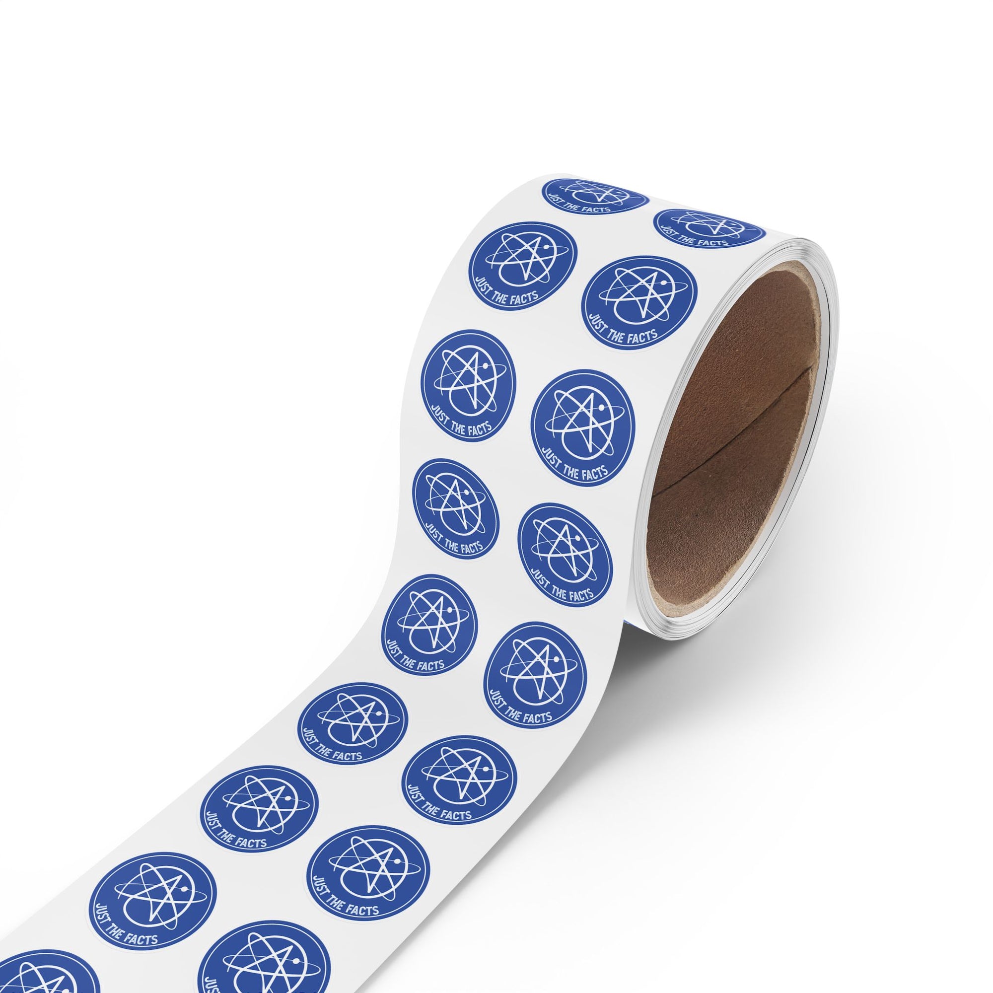 Science Atom 'Just the Facts' Round Sticker Roll