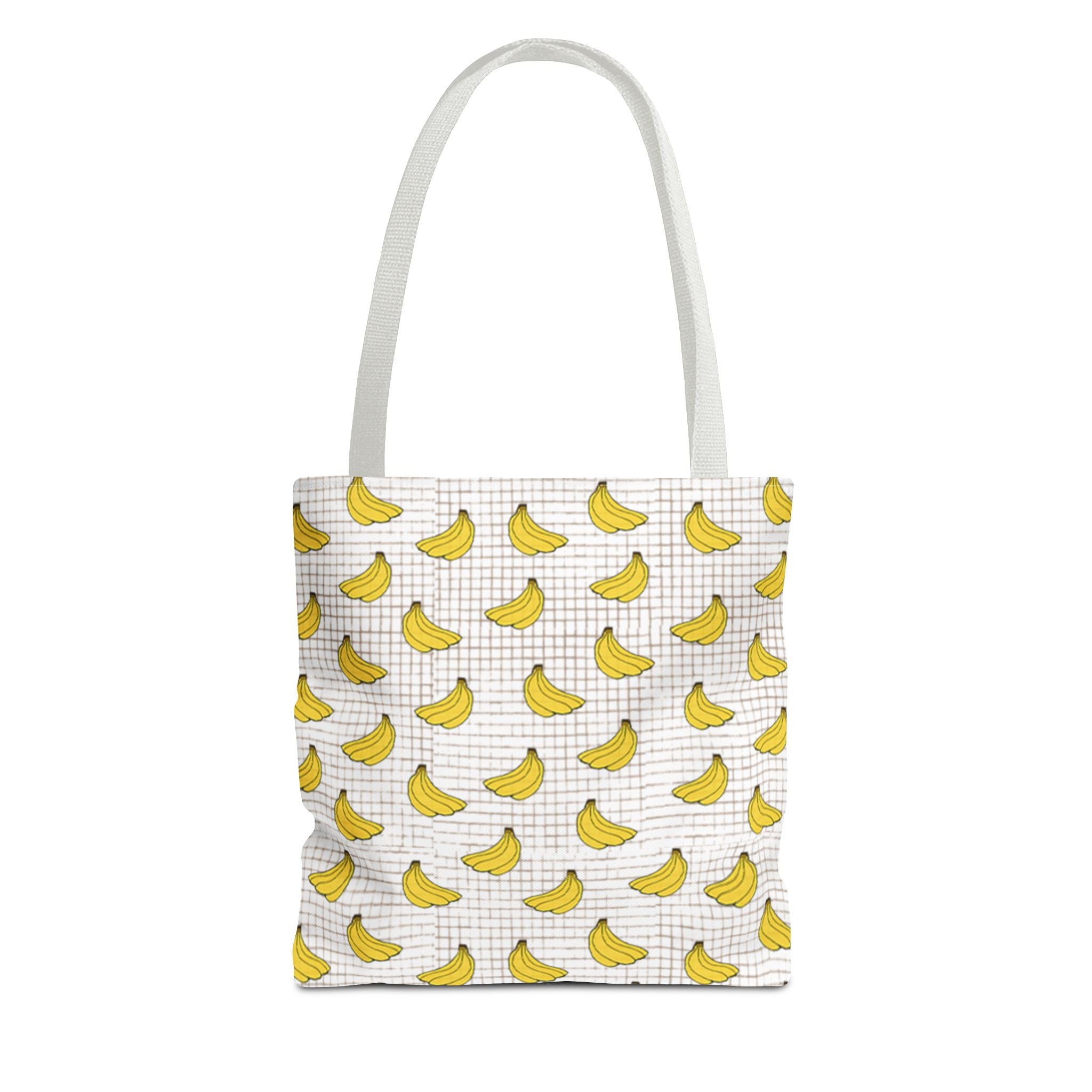 Bananas Pattern Tote Bag — Cute Yellow Fruit Print All-Over-Print Shopper