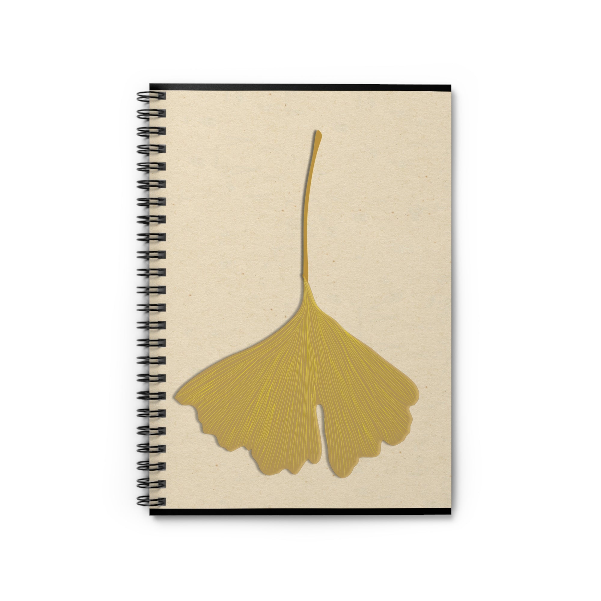 Ginkgo Leaf Spiral Notebook — Botanical Ruled Journal for Notes & Sketches