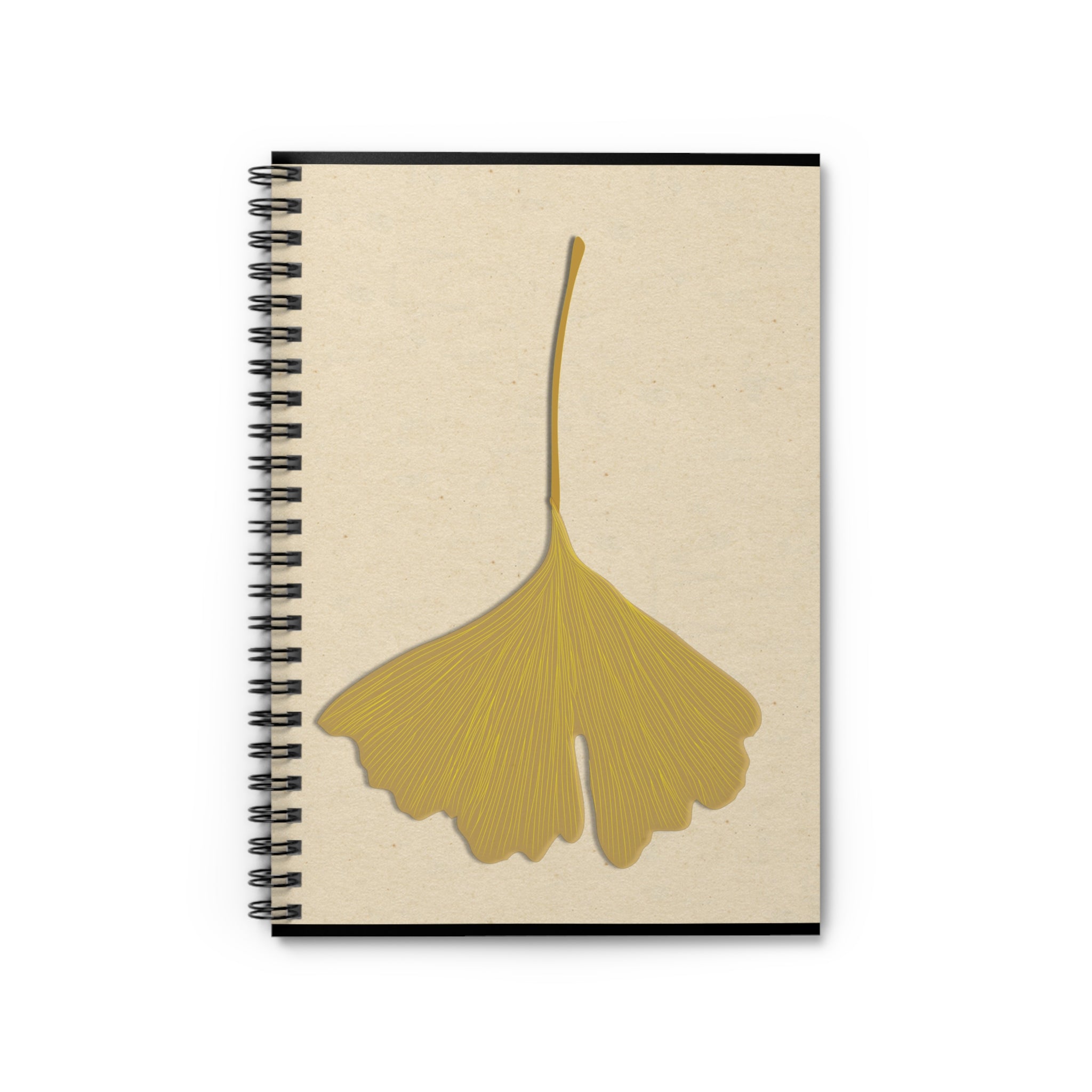 Ginkgo Leaf Spiral Notebook — Botanical Ruled Journal for Notes & Sketches