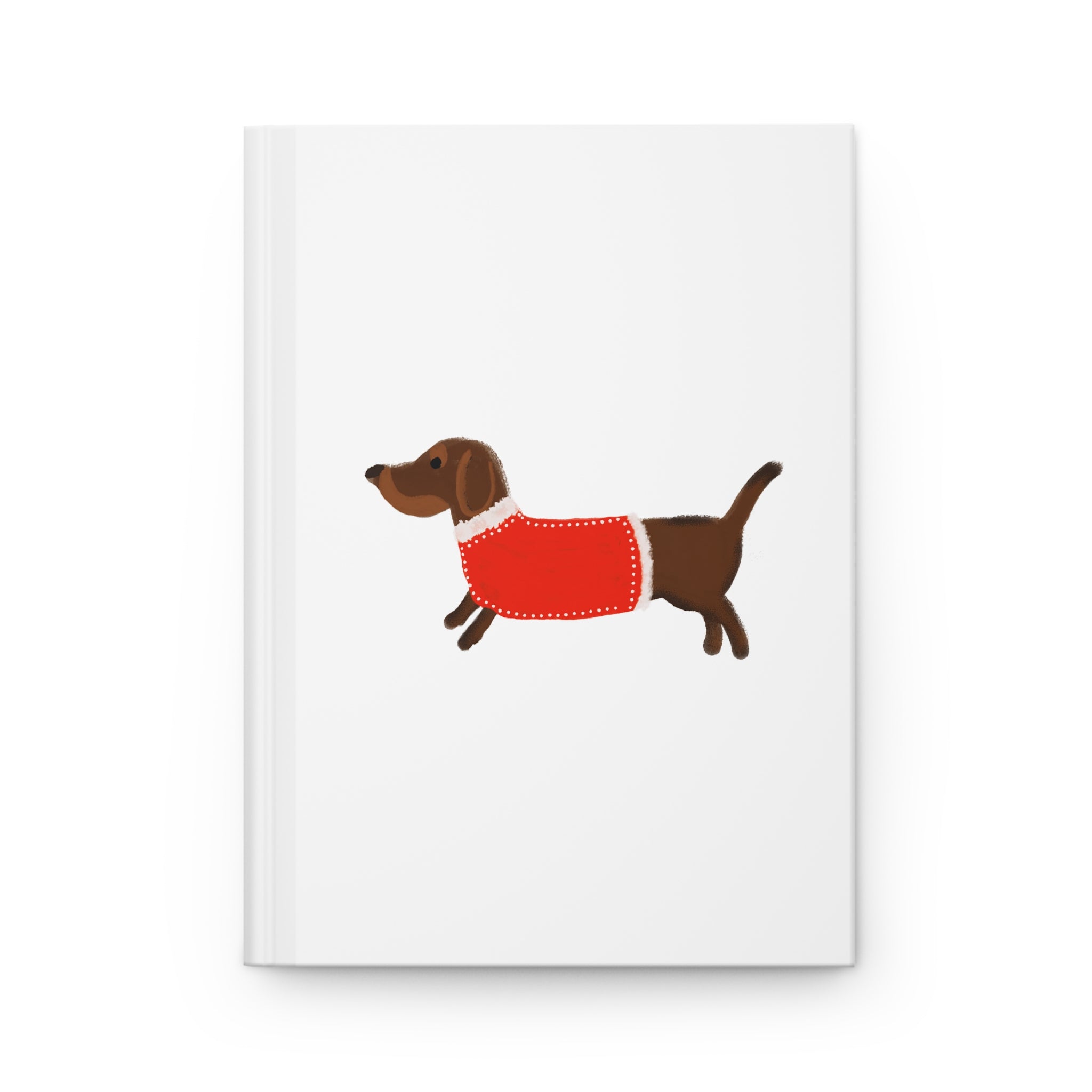 Dachshund Notebook – Cute Wiener Dog Journal with Red Sweater Hardcover