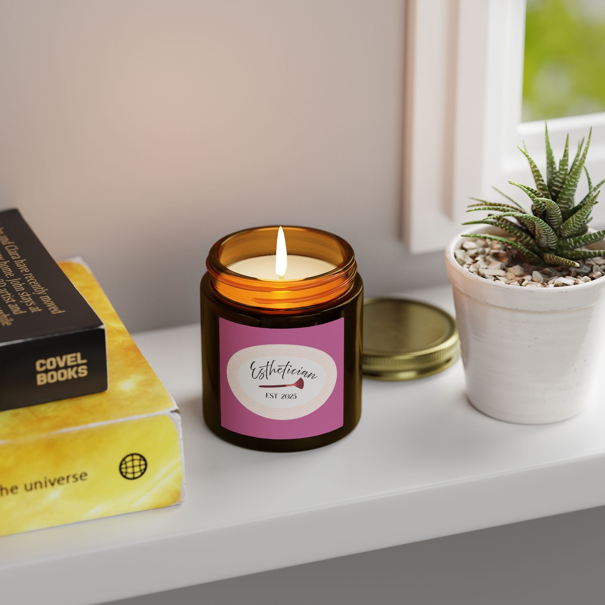 Esthetician Scented Candles, Coconut Apricot Wax (4oz, 9oz)