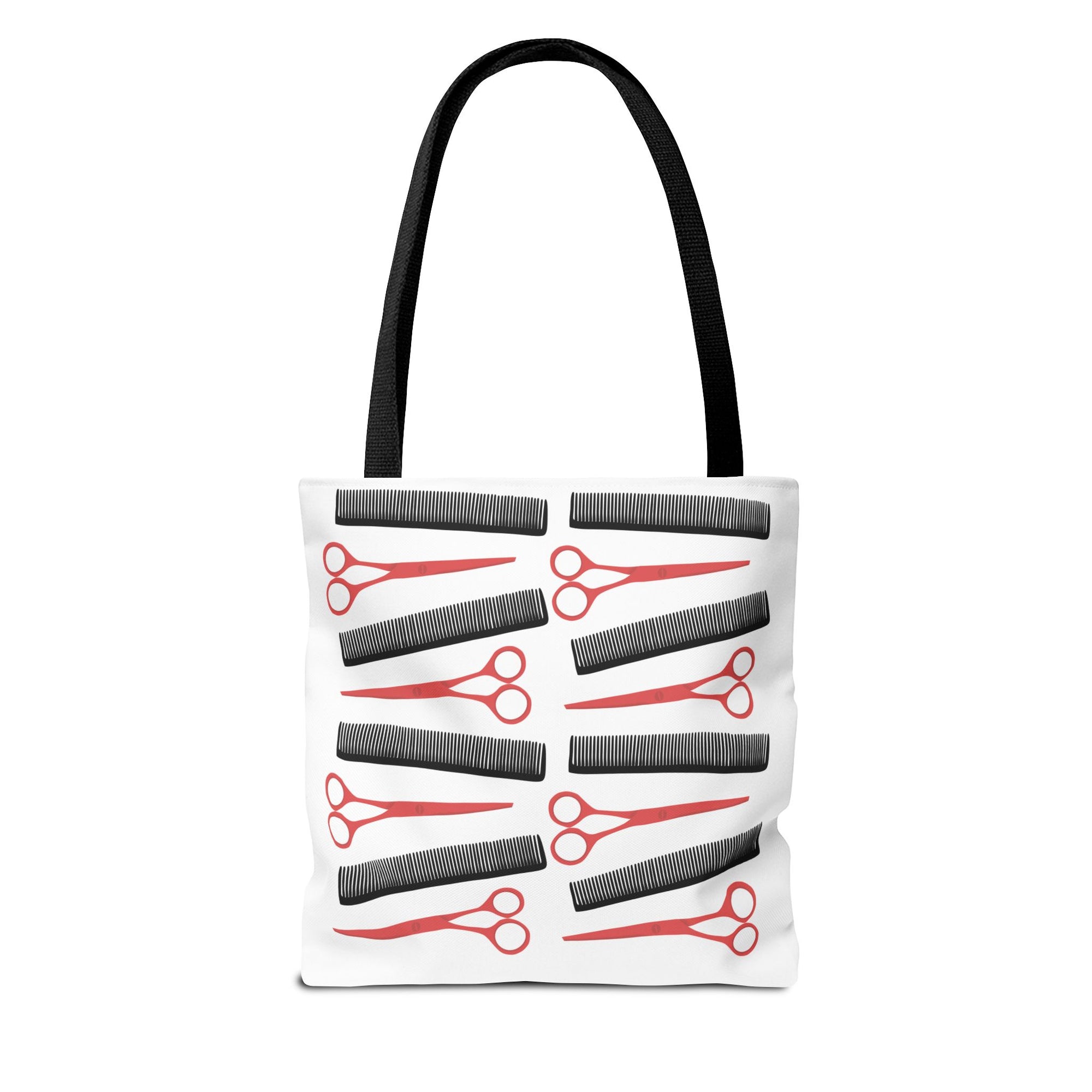 Hair Stylist Scissors & Comb Pattern Tote Bag — Salon Tools All-Over Print