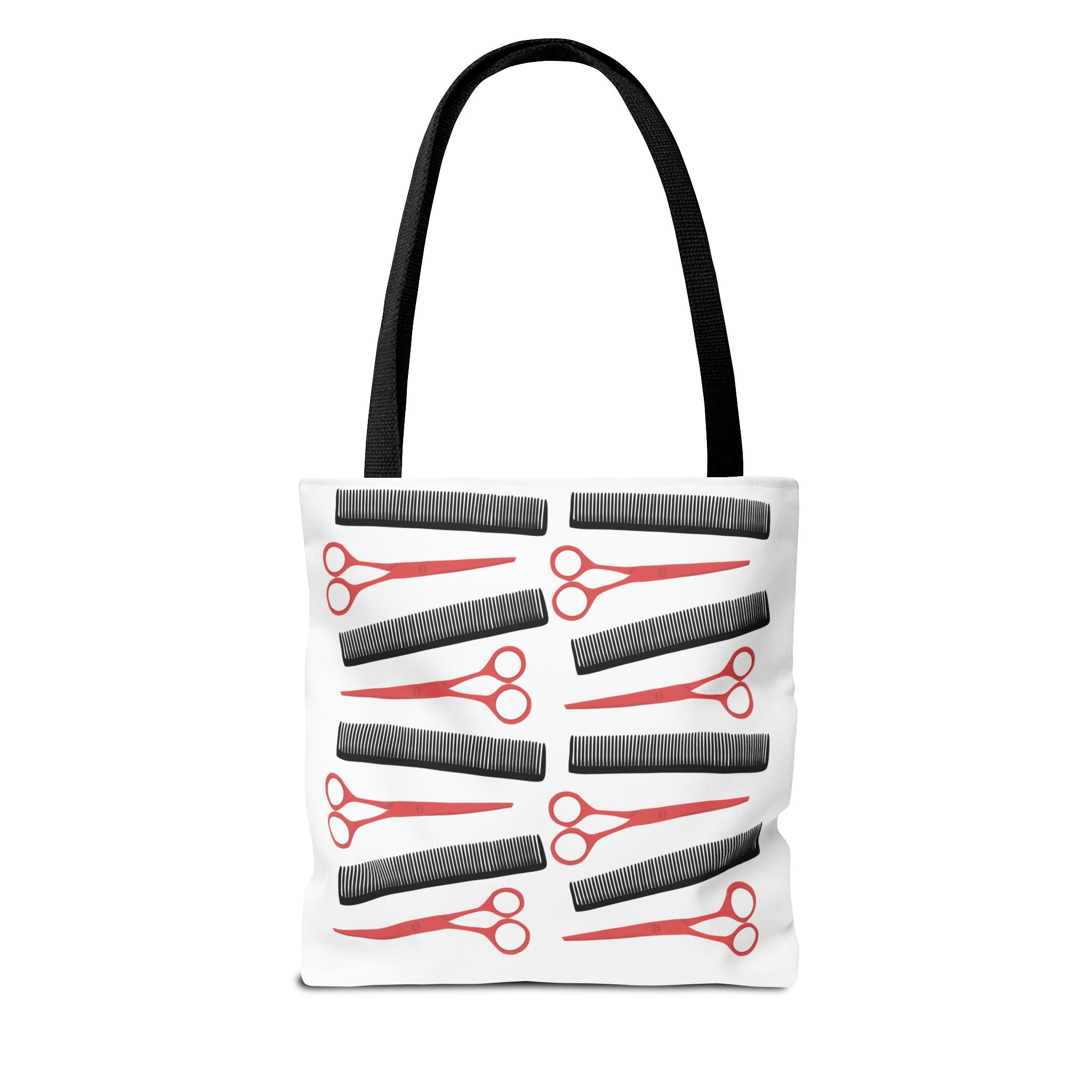 Hair Stylist Scissors & Comb Pattern Tote Bag — Salon Tools All-Over Print