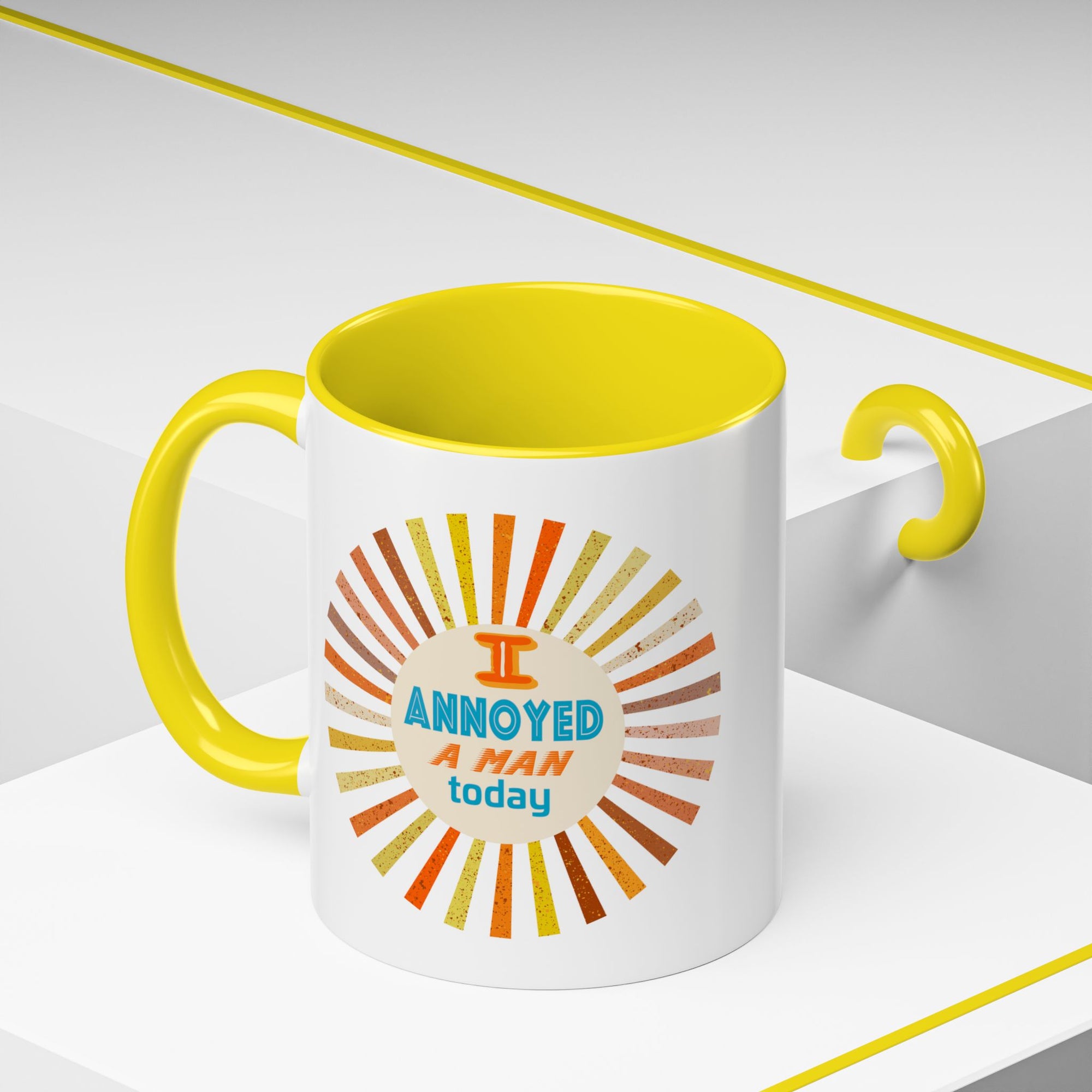 I Annoyed a Man Today, Retro Sunburst Coffee Mug