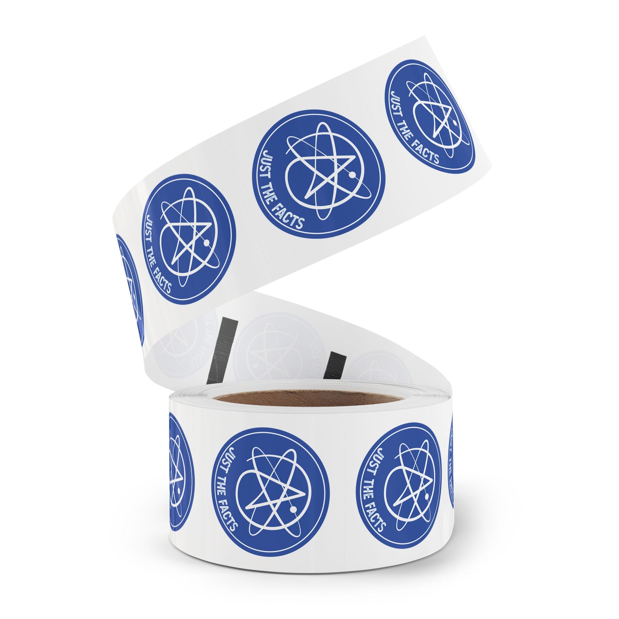 Science Atom 'Just the Facts' Round Sticker Roll