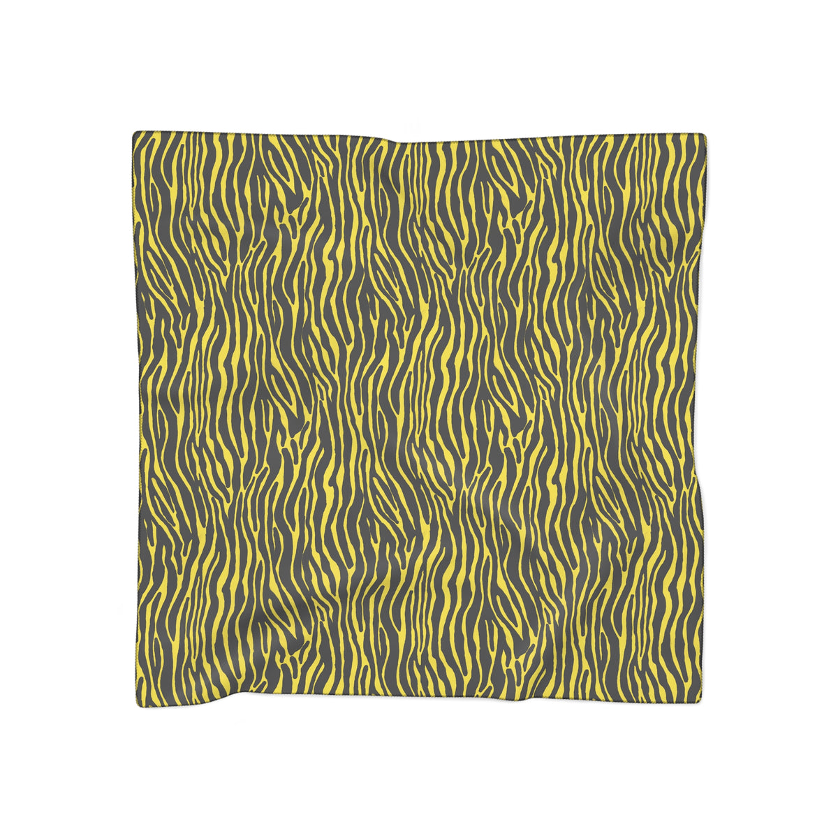 Yellow Black Zebra Print Scarf — Lightweight Polyester Fashion Wrap