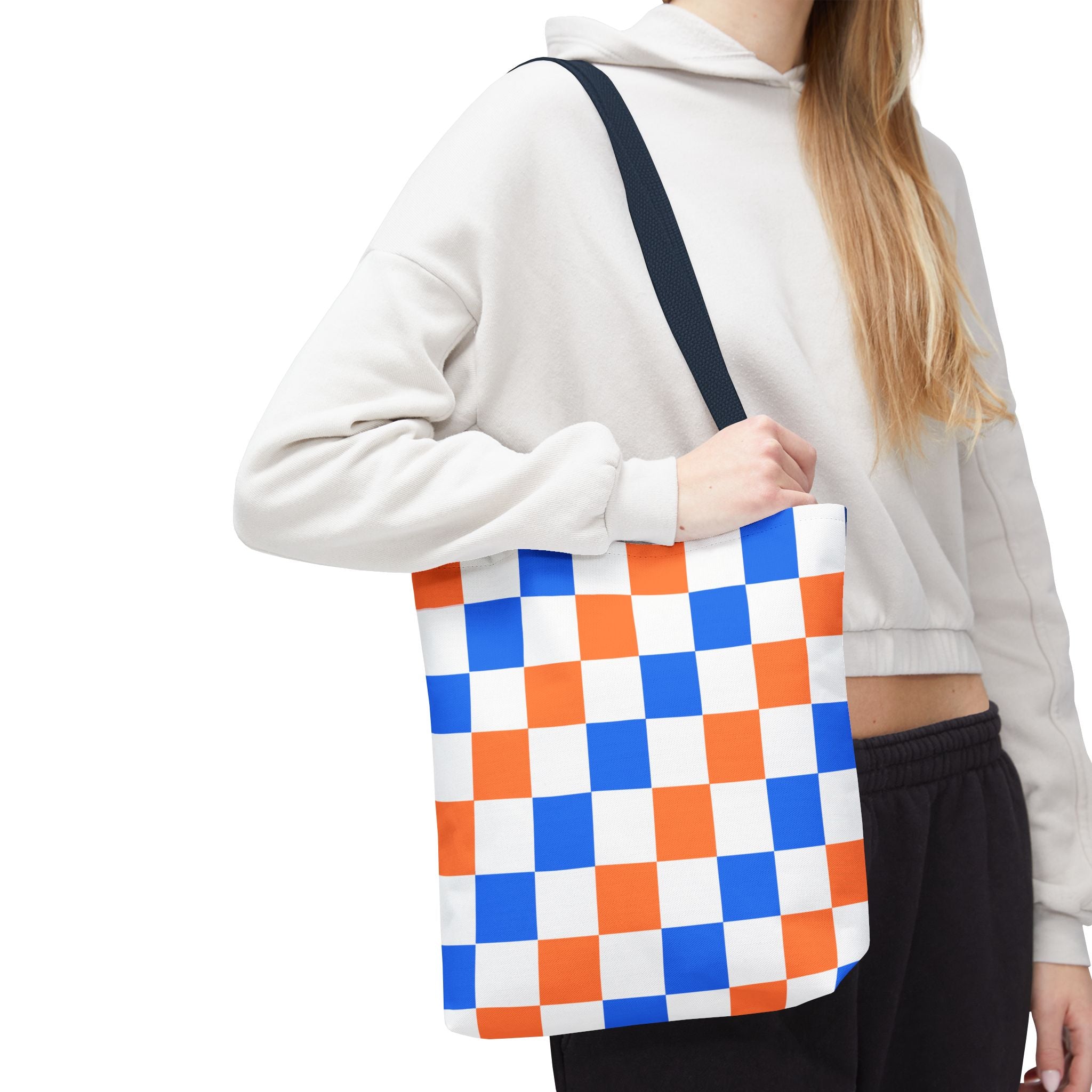 Broncos Checkerboard Tote Bag