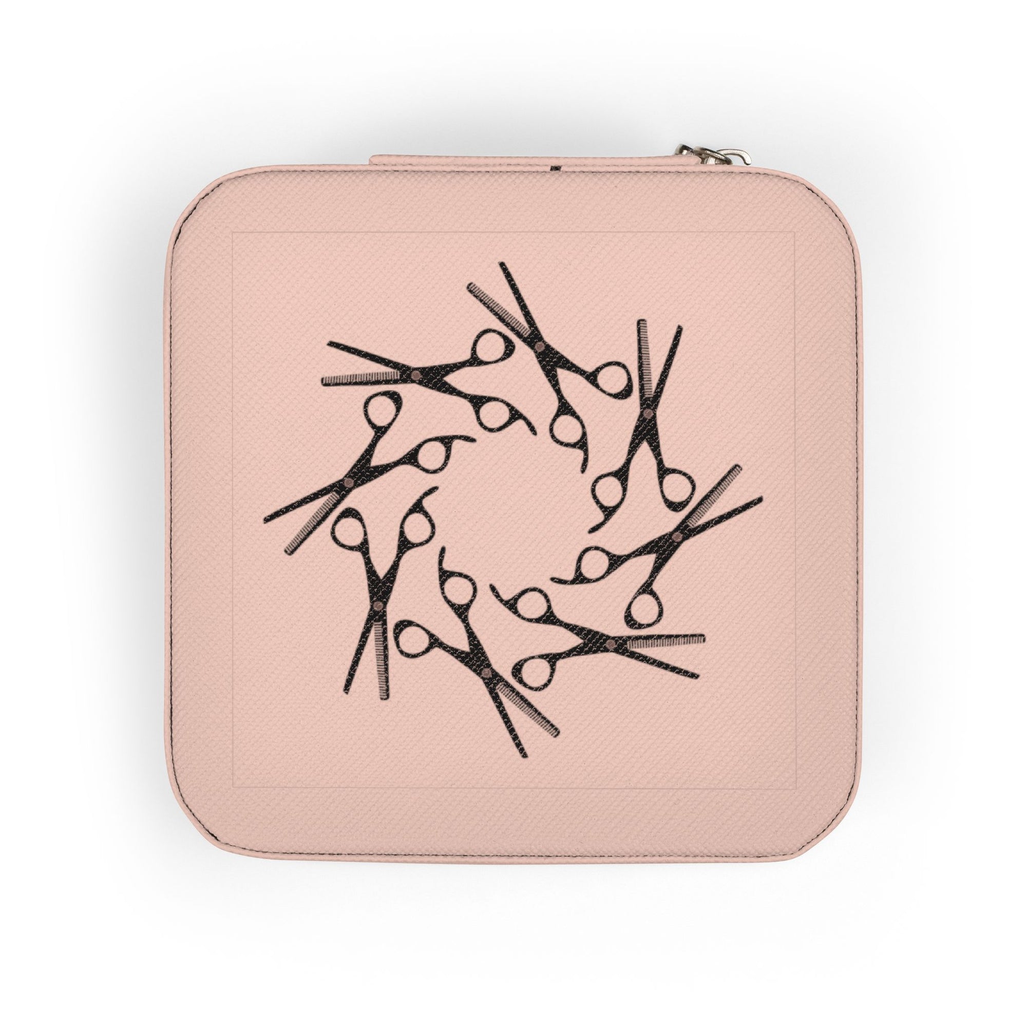 Stylist Travel Jewelry Case — Compact Pink Jewelry Organizer with Ring & Earring Compartments