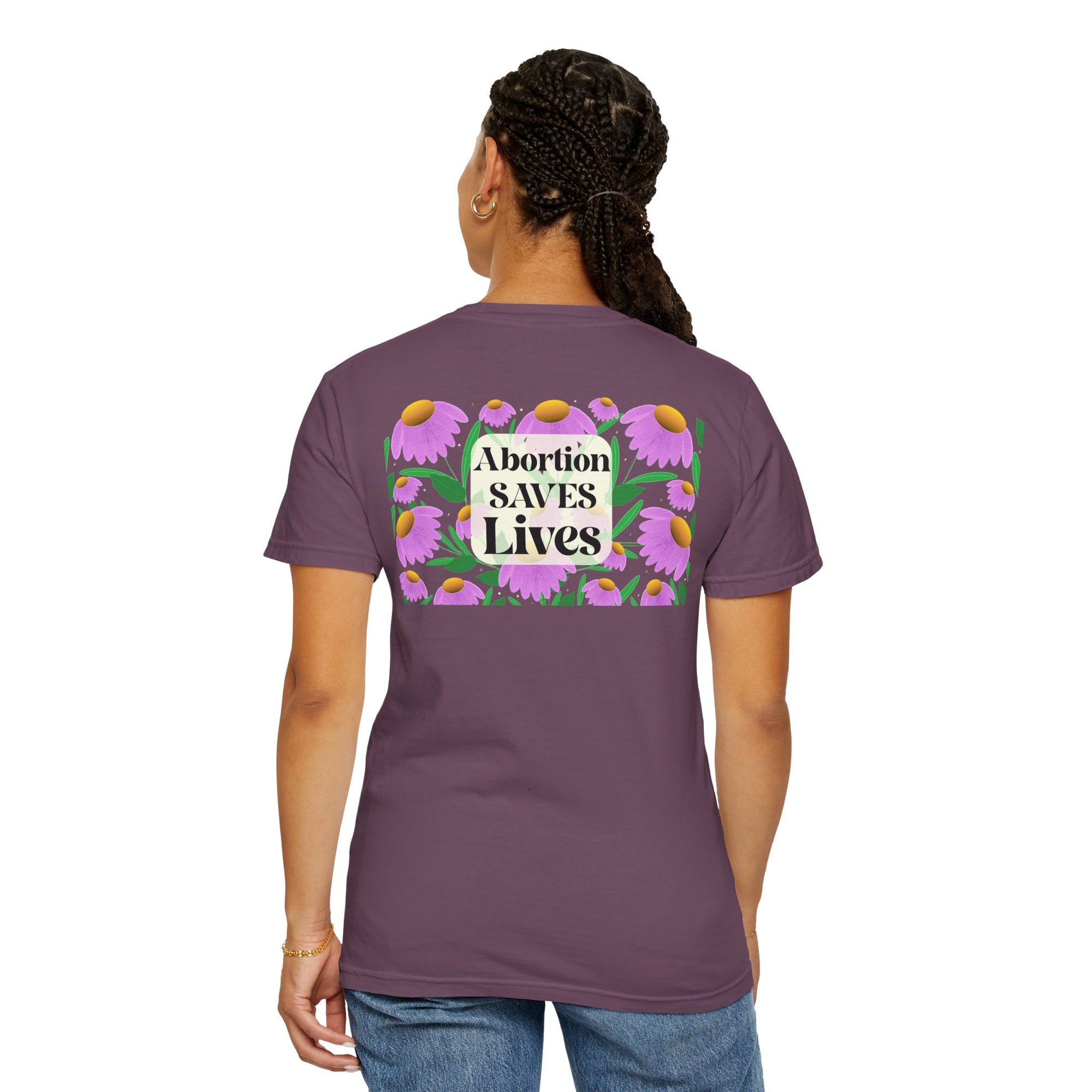 Abortion Saves Lives Floral T‑Shirt, Know Your Body Know Your RIghts