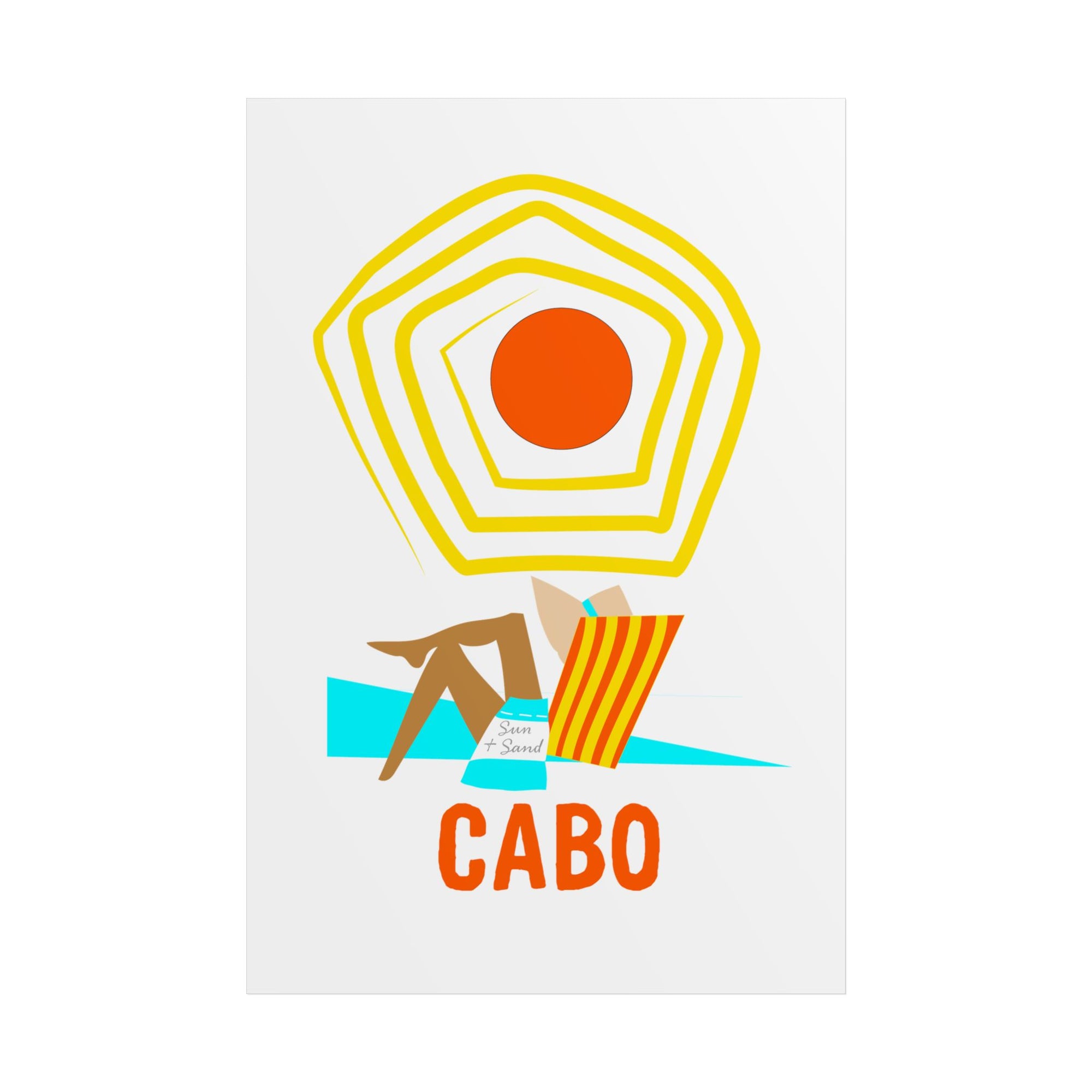 Cabo Beach Poster Art, Unframed Travel Decor, Summer Vibes Wall Art, Home Decoration Gift, Coastal Living Inspiration