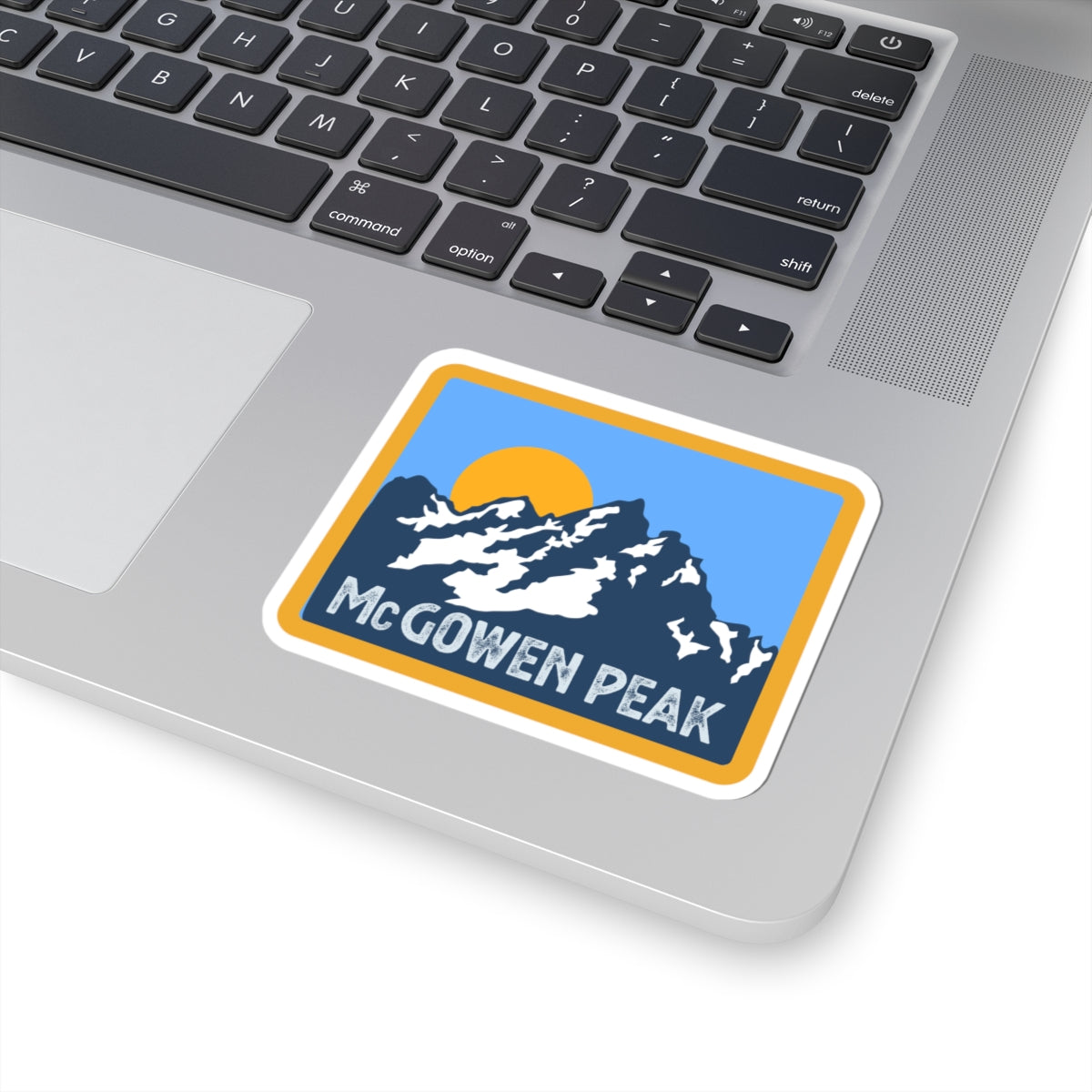 McGowen Peak Mountain Sticker — Sunset Peak Kiss-Cut Decal