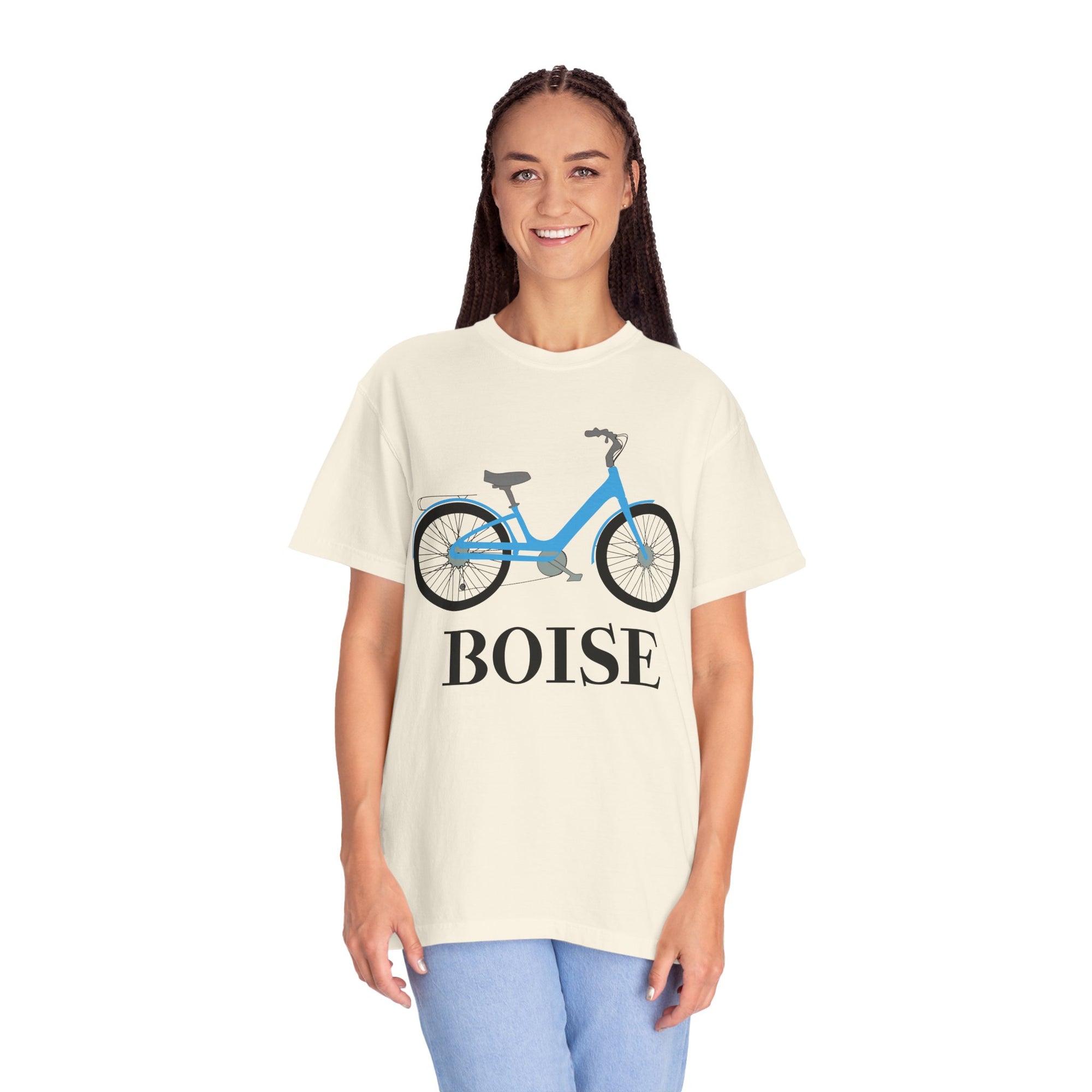 Boise Bicycle T-Shirt, Casual Bike Apparel, Gift for Cycling Enthusiasts, Comfortable Summer Tee, Unisex Graphic T-Shirt