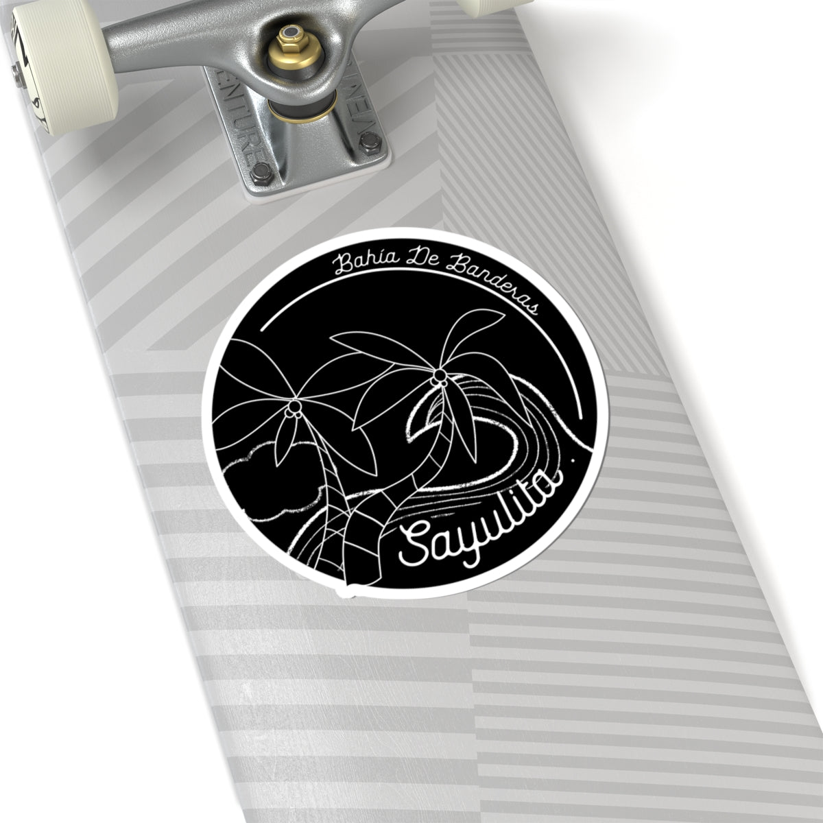Sayulita Bahia de Banderas Sticker – Black Palm Tree Surf Circle