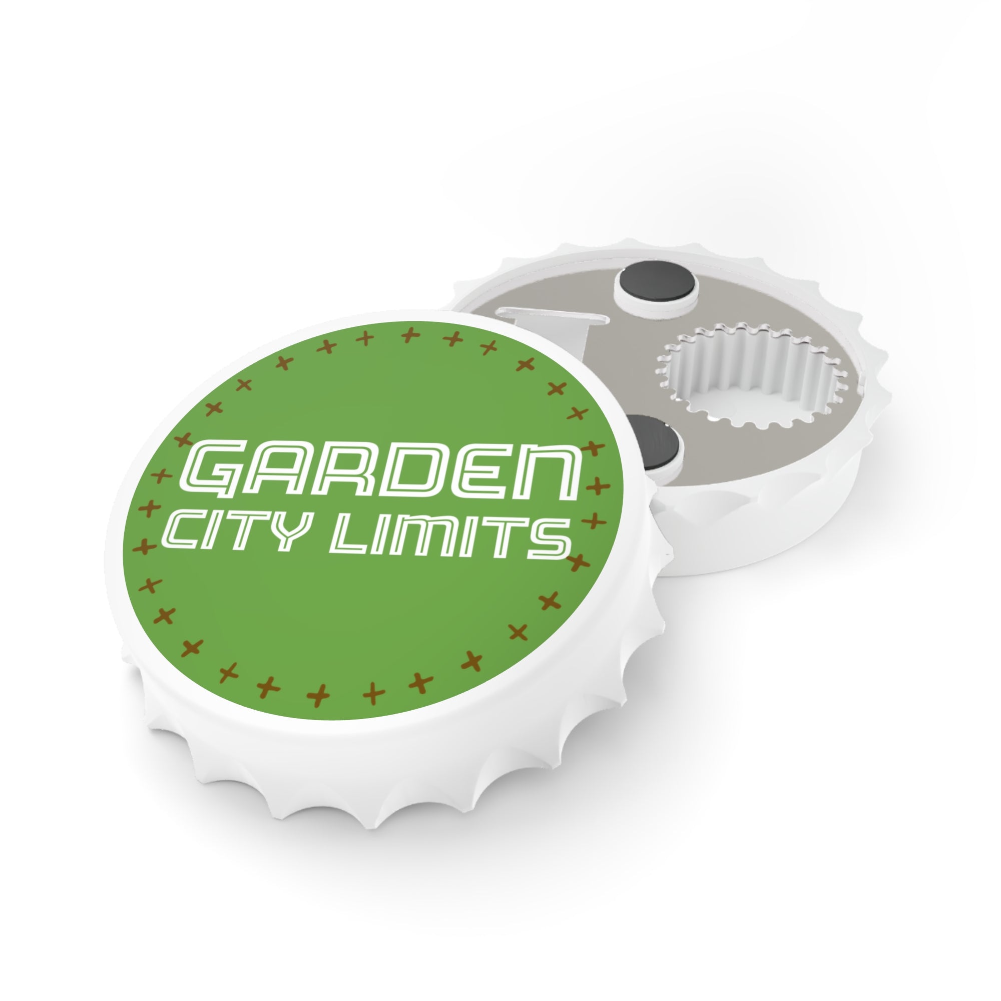 Garden City Limits Bottle Opener — Green Retro Logo Bar Tool