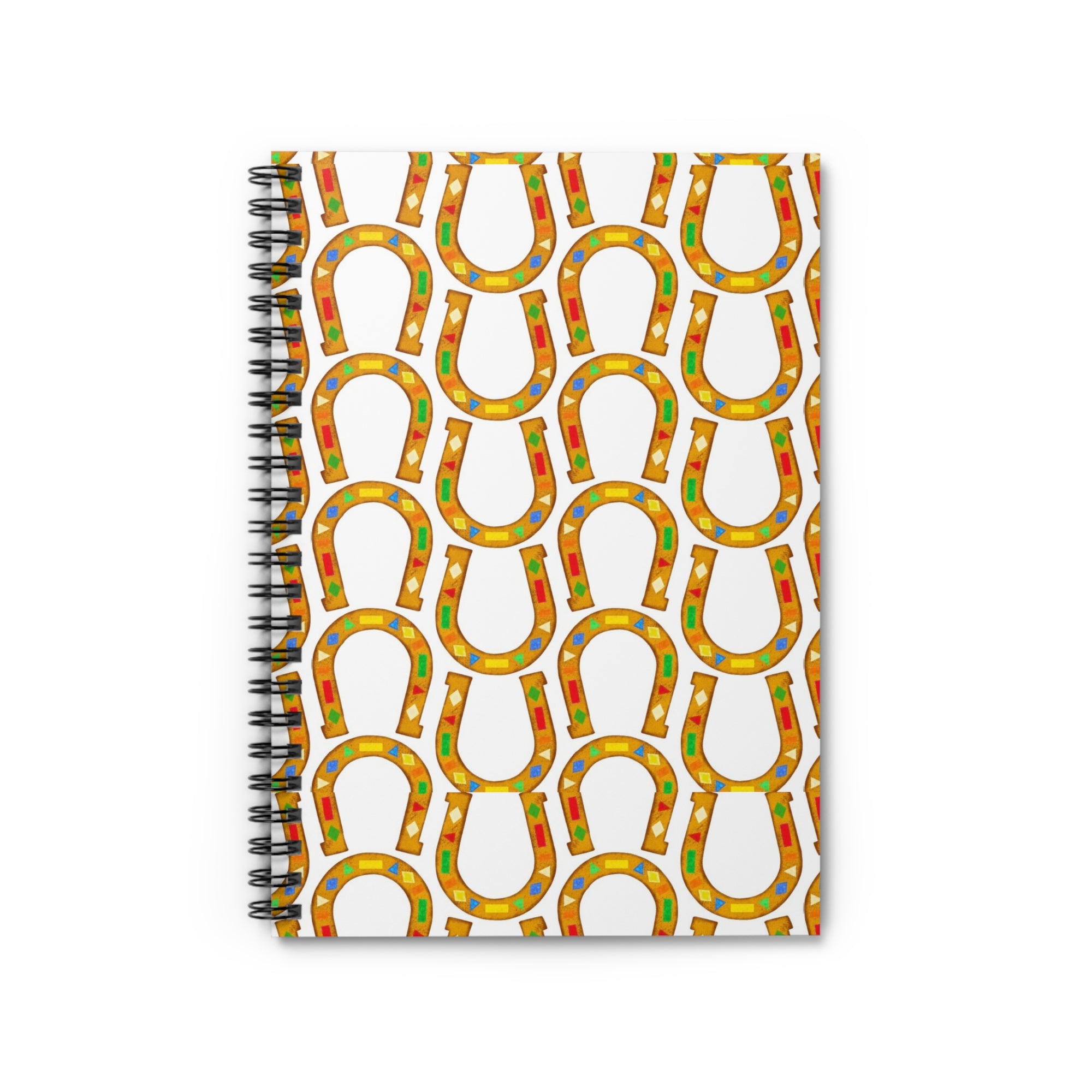 Lucky Horseshoe Spiral Notebook — Patterned Good Luck Journal