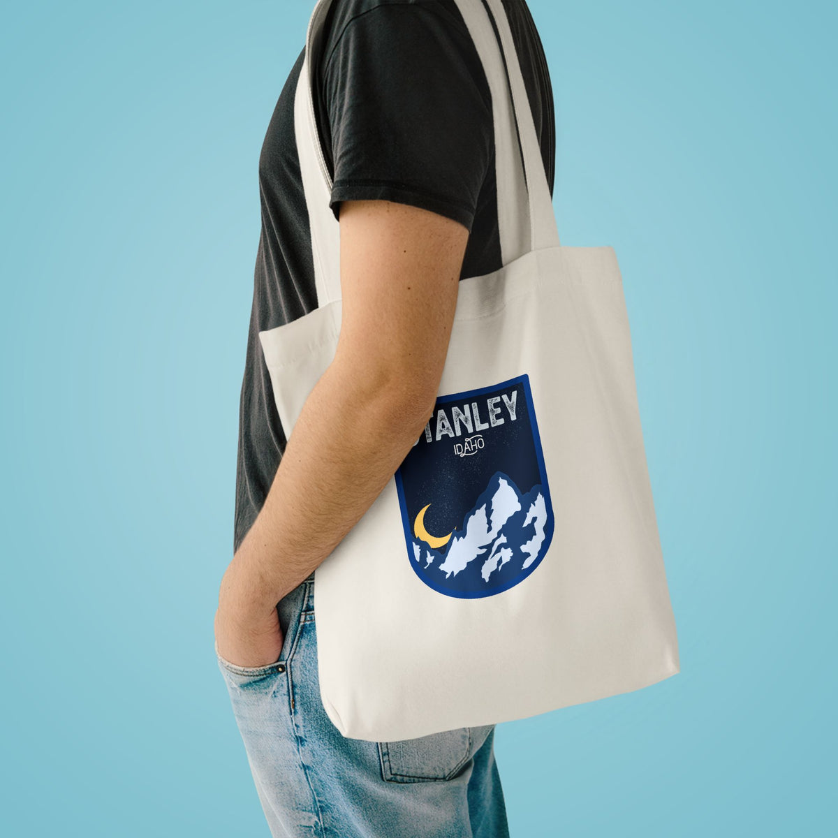 Stanley Mountain Night Cotton Tote Bag