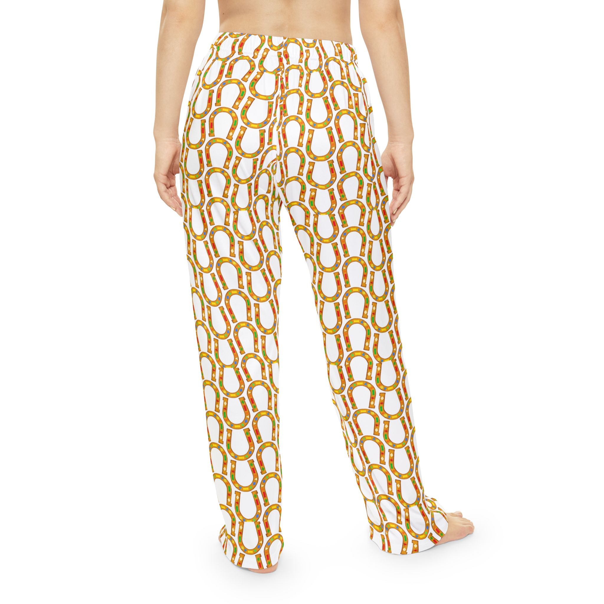 Gold Chain Link Women's Pajama Pants — Cozy Printed Sleep Lounge Trousers