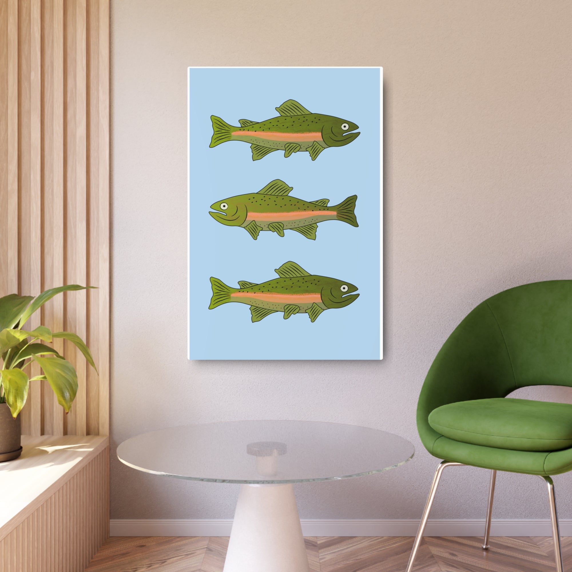 Rainbow Trout Metal Art Sign