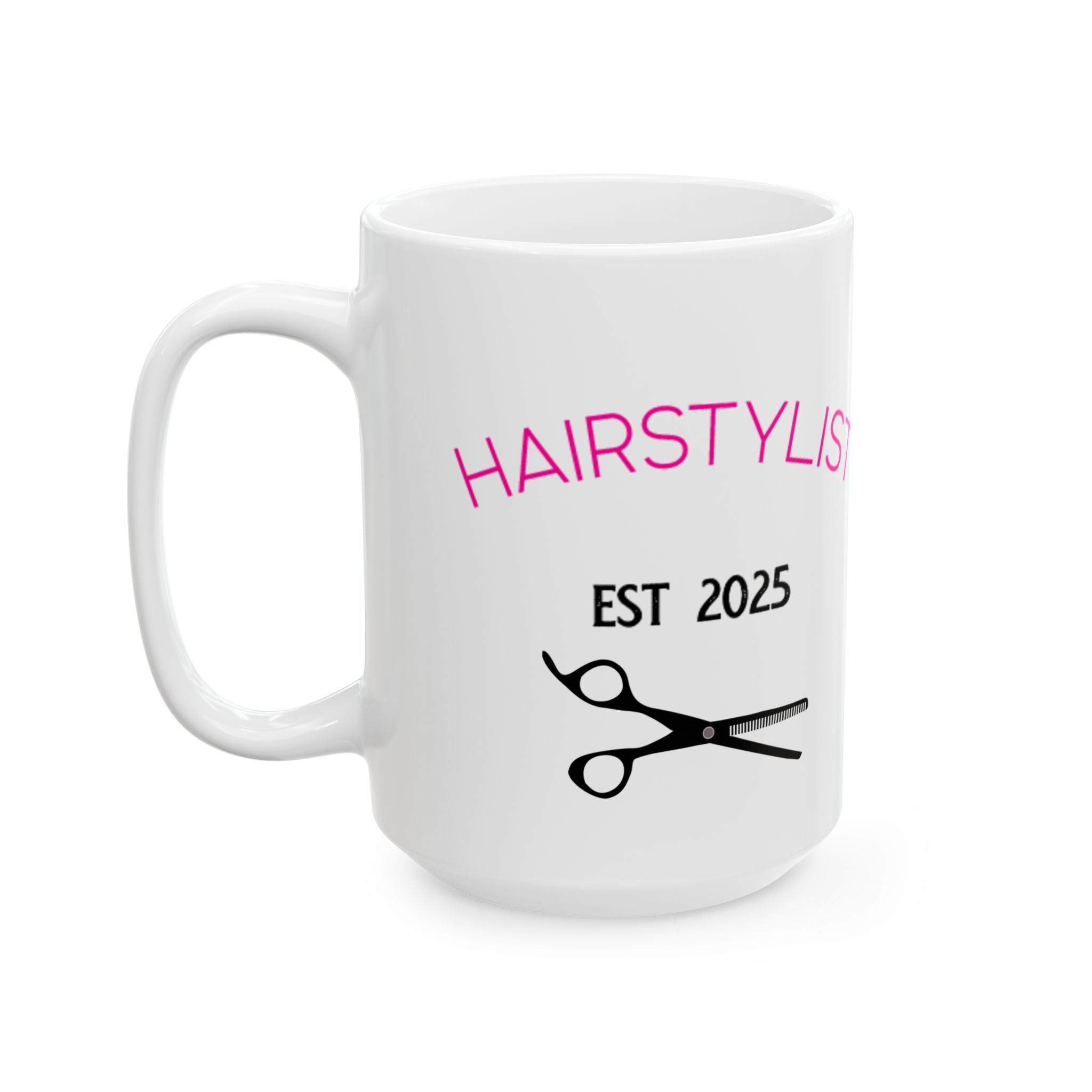Hairstylist Coffee Mug — Gifts for Hairdressers with Scissors & Comb Design (11oz/15oz)