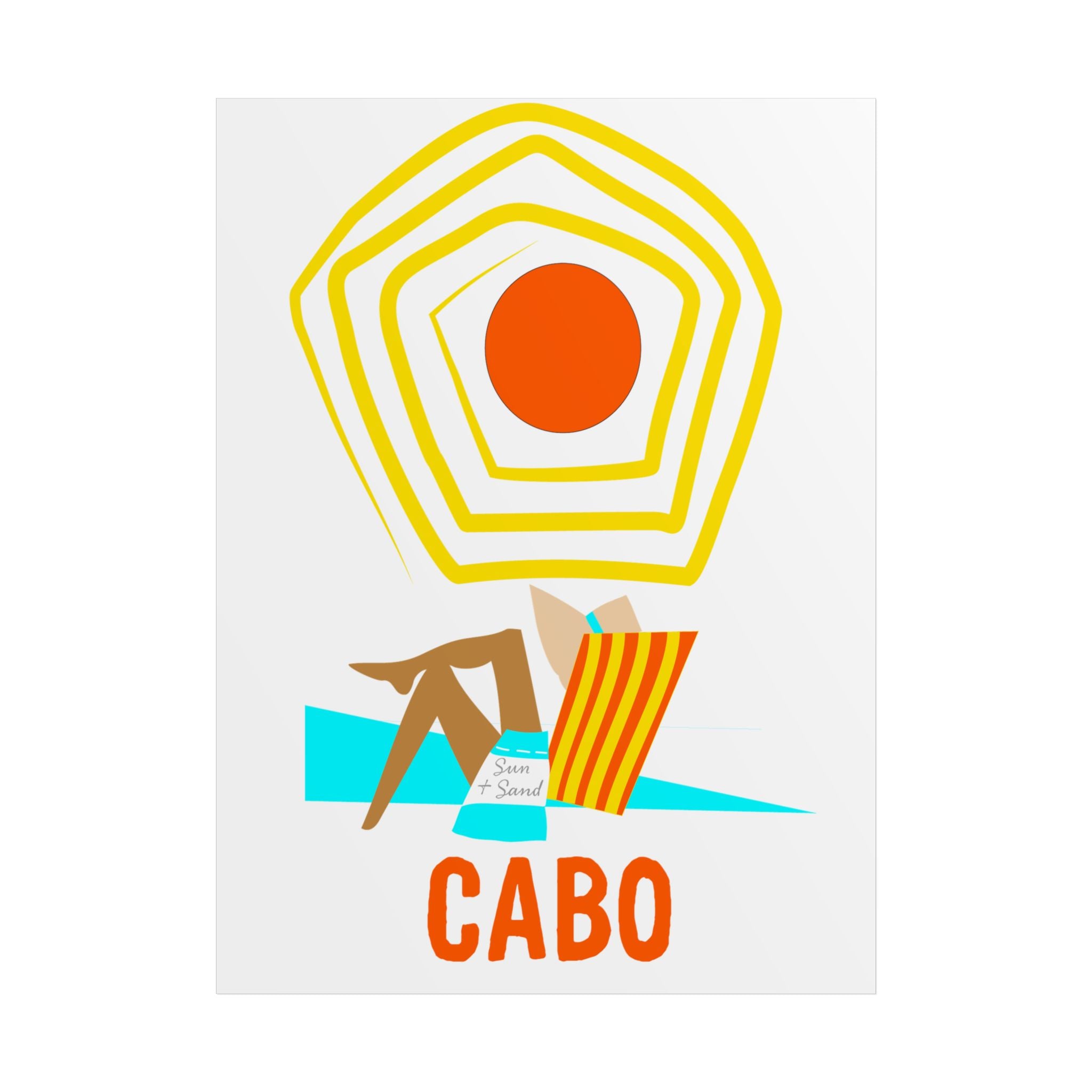 Cabo Beach Poster Art, Unframed Travel Decor, Summer Vibes Wall Art, Home Decoration Gift, Coastal Living Inspiration